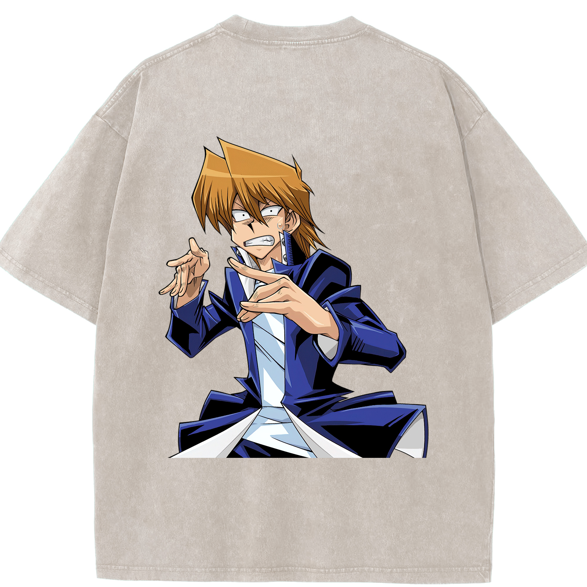 （画像用） 遊☆戯☆王 Yu-Gi-Oh! 綿100% ヴィンテージ風 半袖Tシャツ（背面プリント）