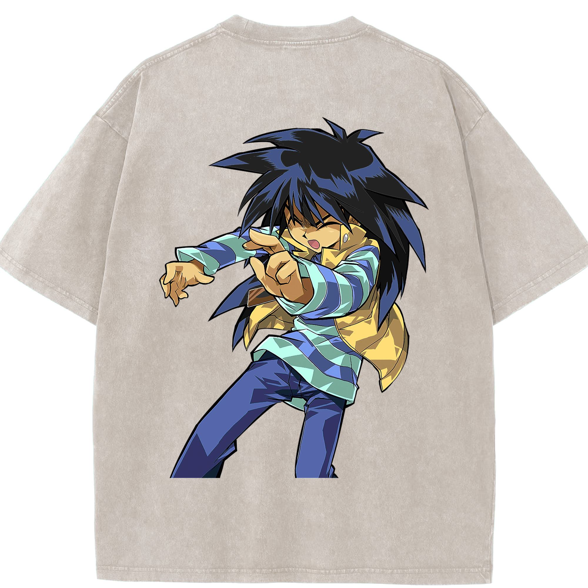 （画像用） 遊☆戯☆王 Yu-Gi-Oh! 綿100% ヴィンテージ風 半袖Tシャツ（背面プリント）