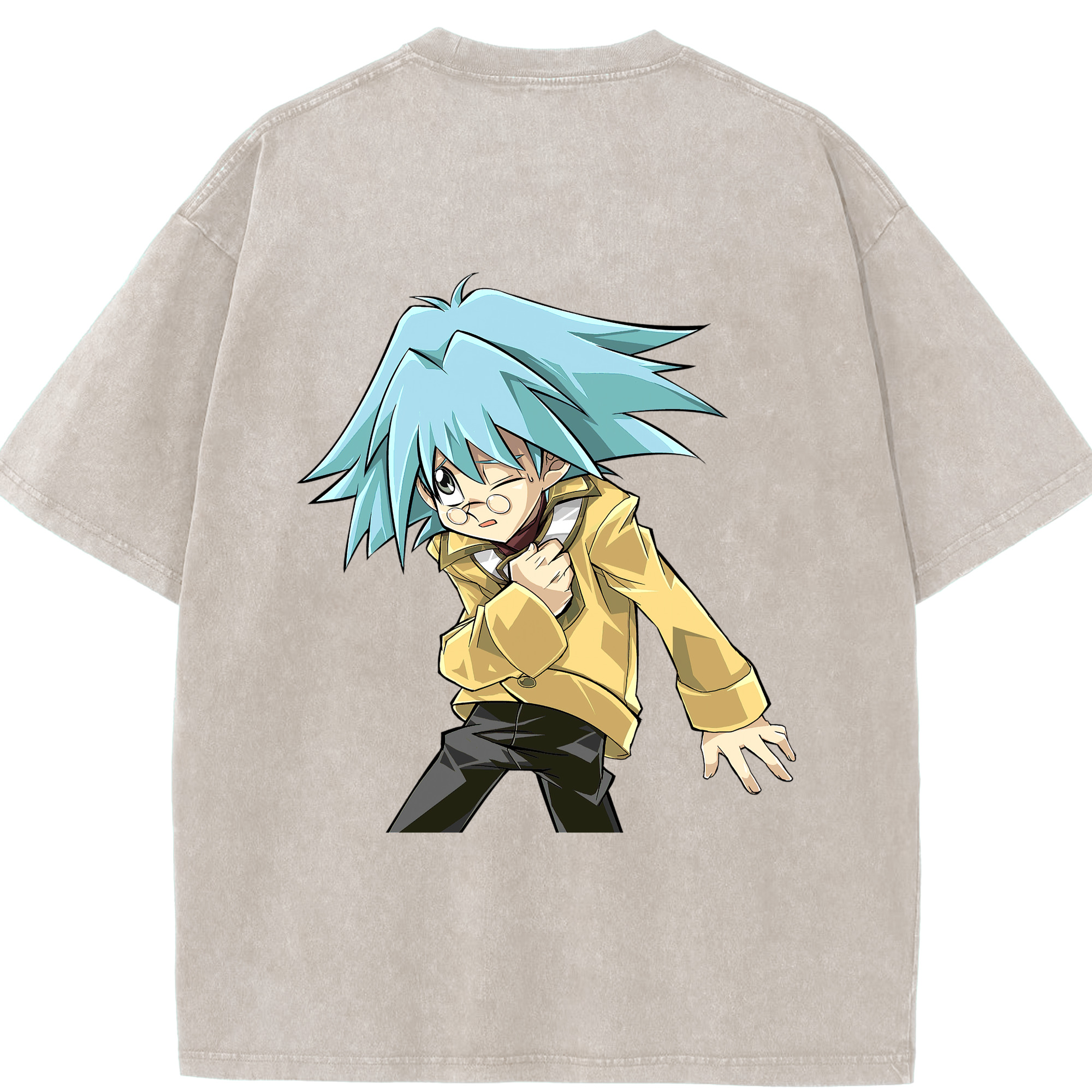 （画像用） 遊☆戯☆王 Yu-Gi-Oh! 綿100% ヴィンテージ風 半袖Tシャツ（背面プリント）