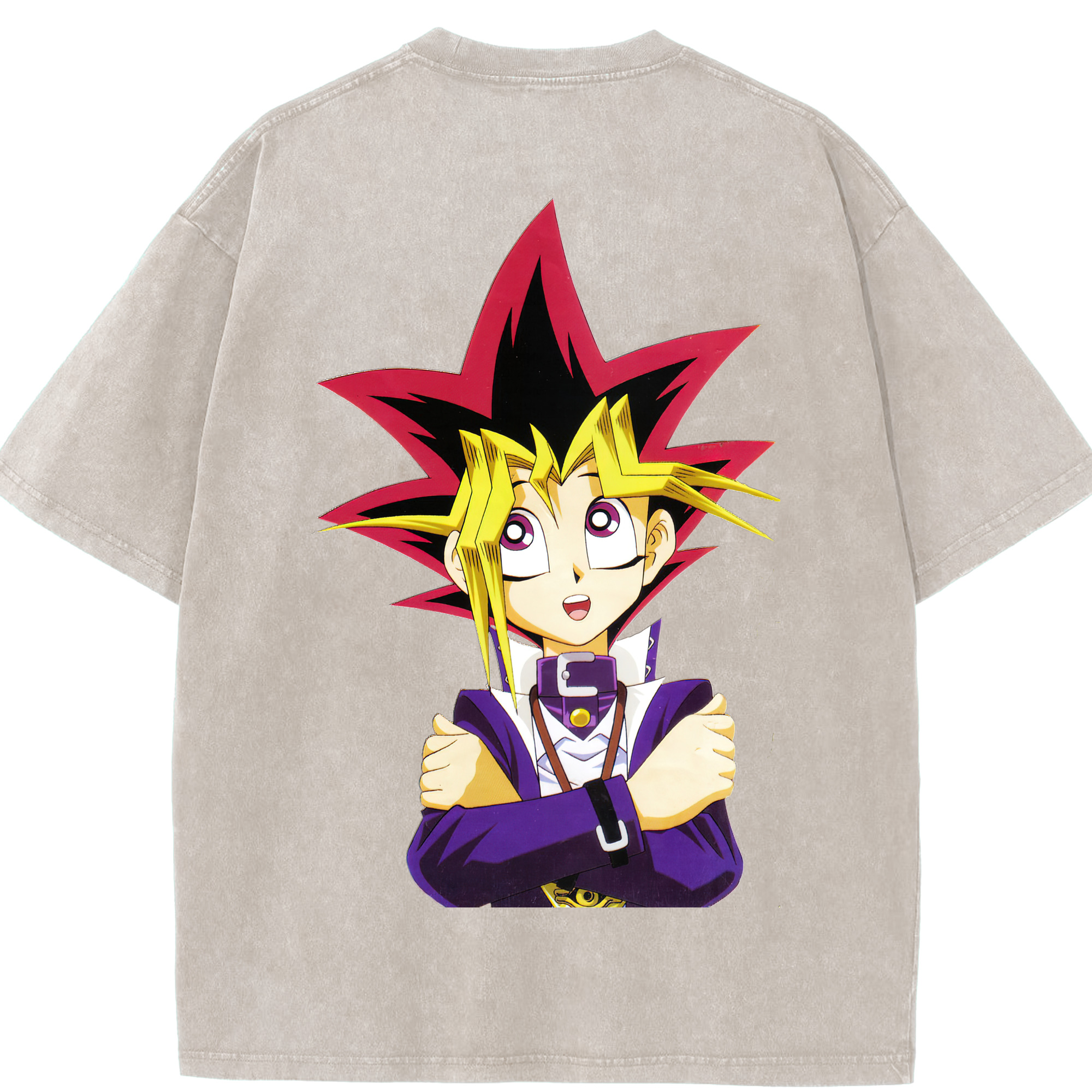（画像用） 遊☆戯☆王 Yu-Gi-Oh! 綿100% ヴィンテージ風 半袖Tシャツ（背面プリント）