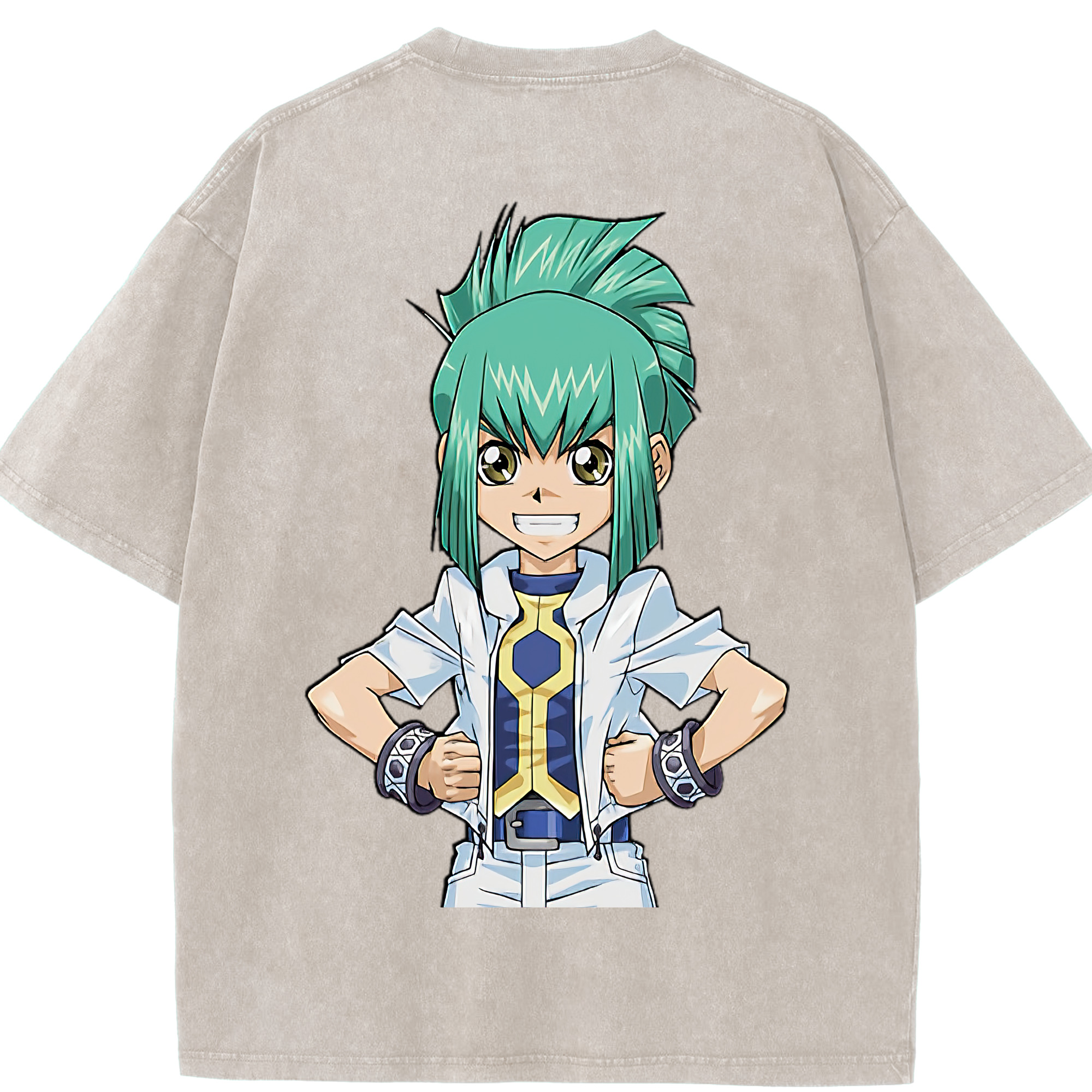 （画像用） 遊☆戯☆王 Yu-Gi-Oh! 綿100% ヴィンテージ風 半袖Tシャツ（背面プリント）