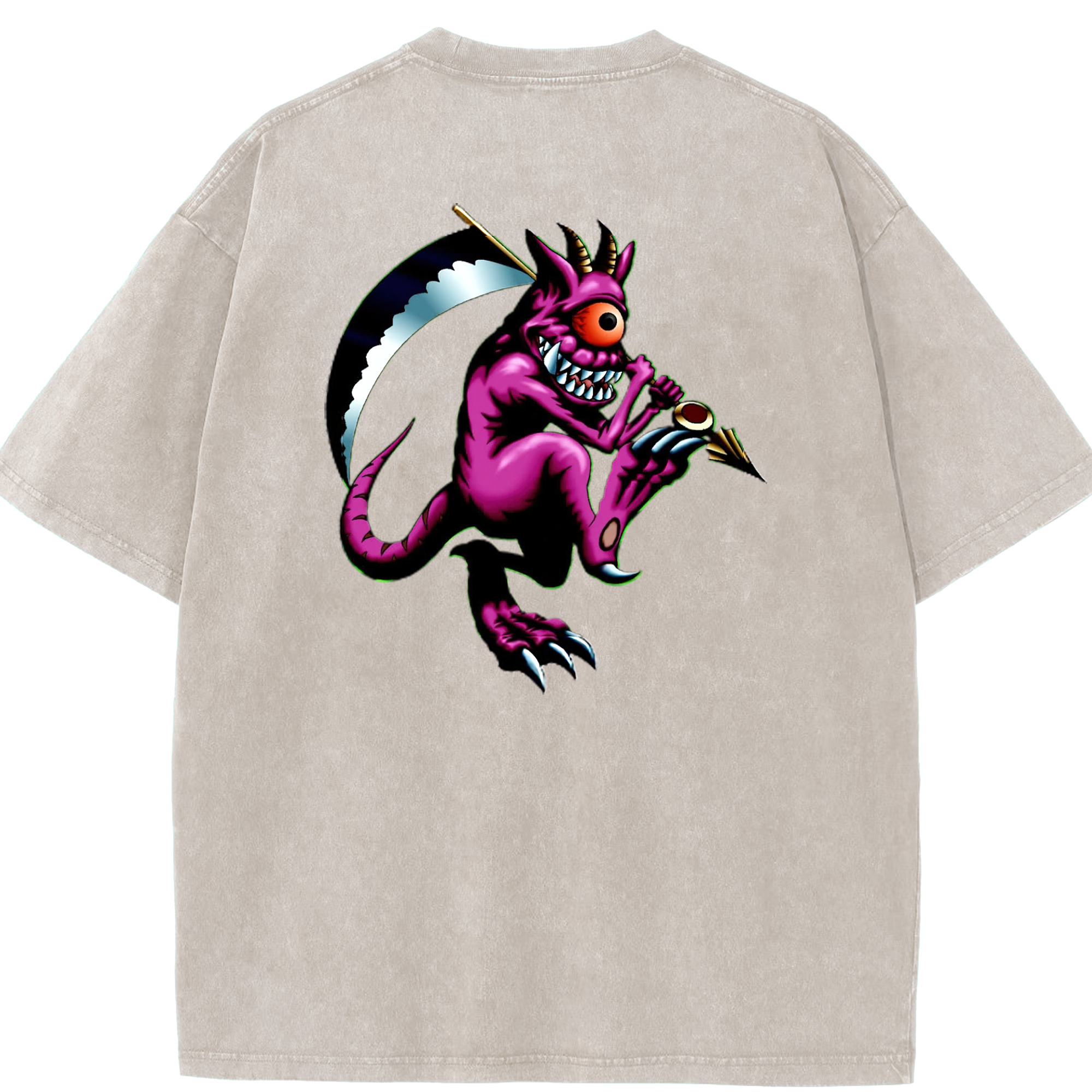 （画像用） 遊☆戯☆王 Yu-Gi-Oh! 綿100% ヴィンテージ風 半袖Tシャツ（背面プリント）
