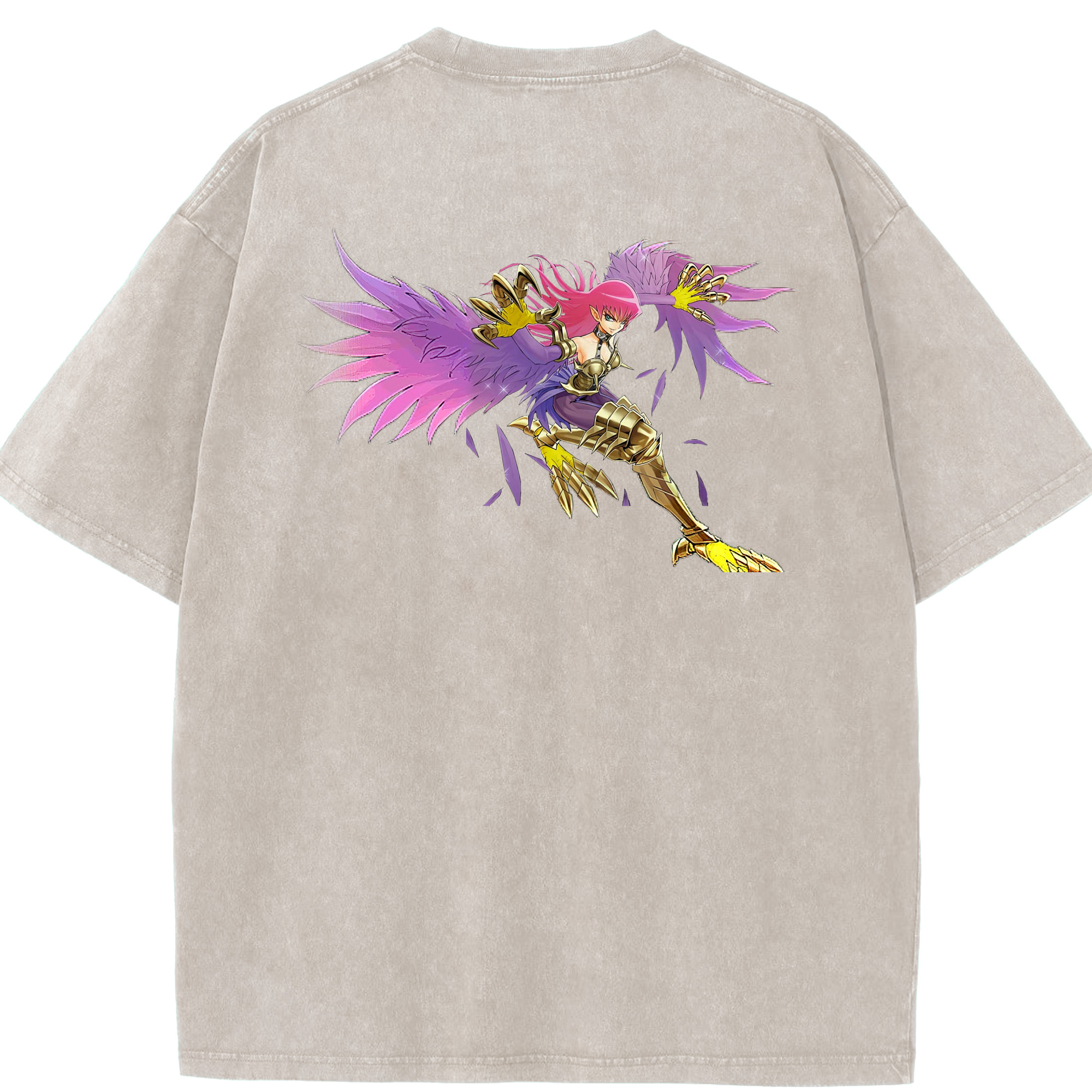 （画像用） 遊☆戯☆王 Yu-Gi-Oh! 綿100% ヴィンテージ風 半袖Tシャツ（背面プリント）