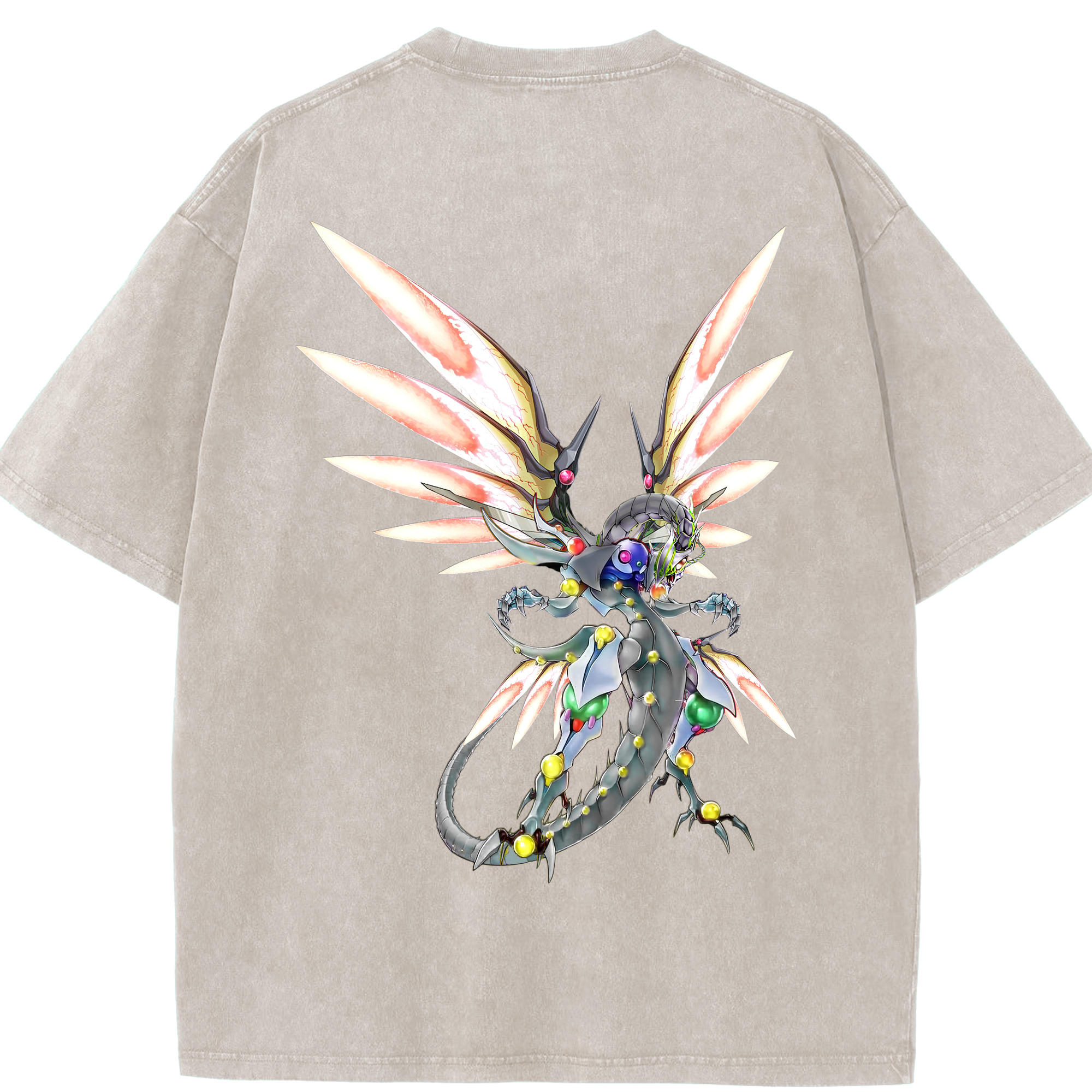（画像用） 遊☆戯☆王 Yu-Gi-Oh! 綿100% ヴィンテージ風 半袖Tシャツ（背面プリント）