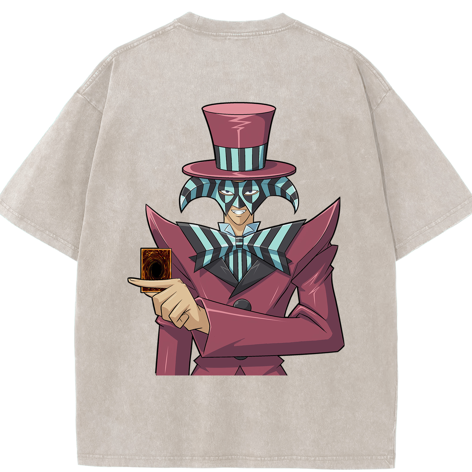 （画像用） 遊☆戯☆王 Yu-Gi-Oh! 綿100% ヴィンテージ風 半袖Tシャツ（背面プリント）
