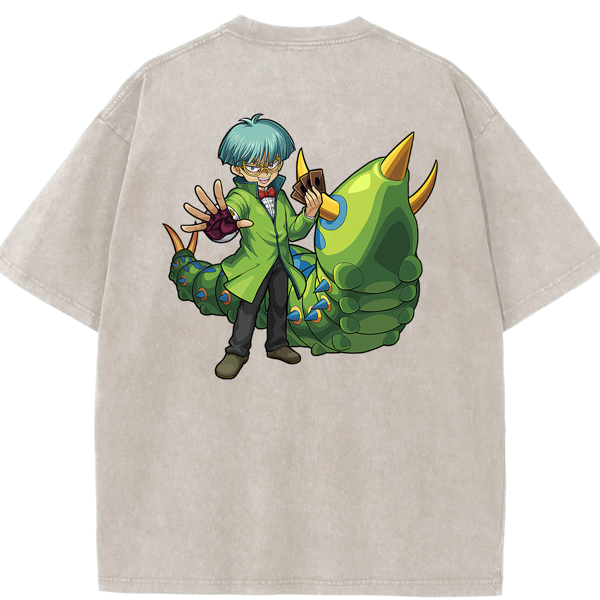（画像用） 遊☆戯☆王 Yu-Gi-Oh! 綿100% ヴィンテージ風 半袖Tシャツ（背面プリント）