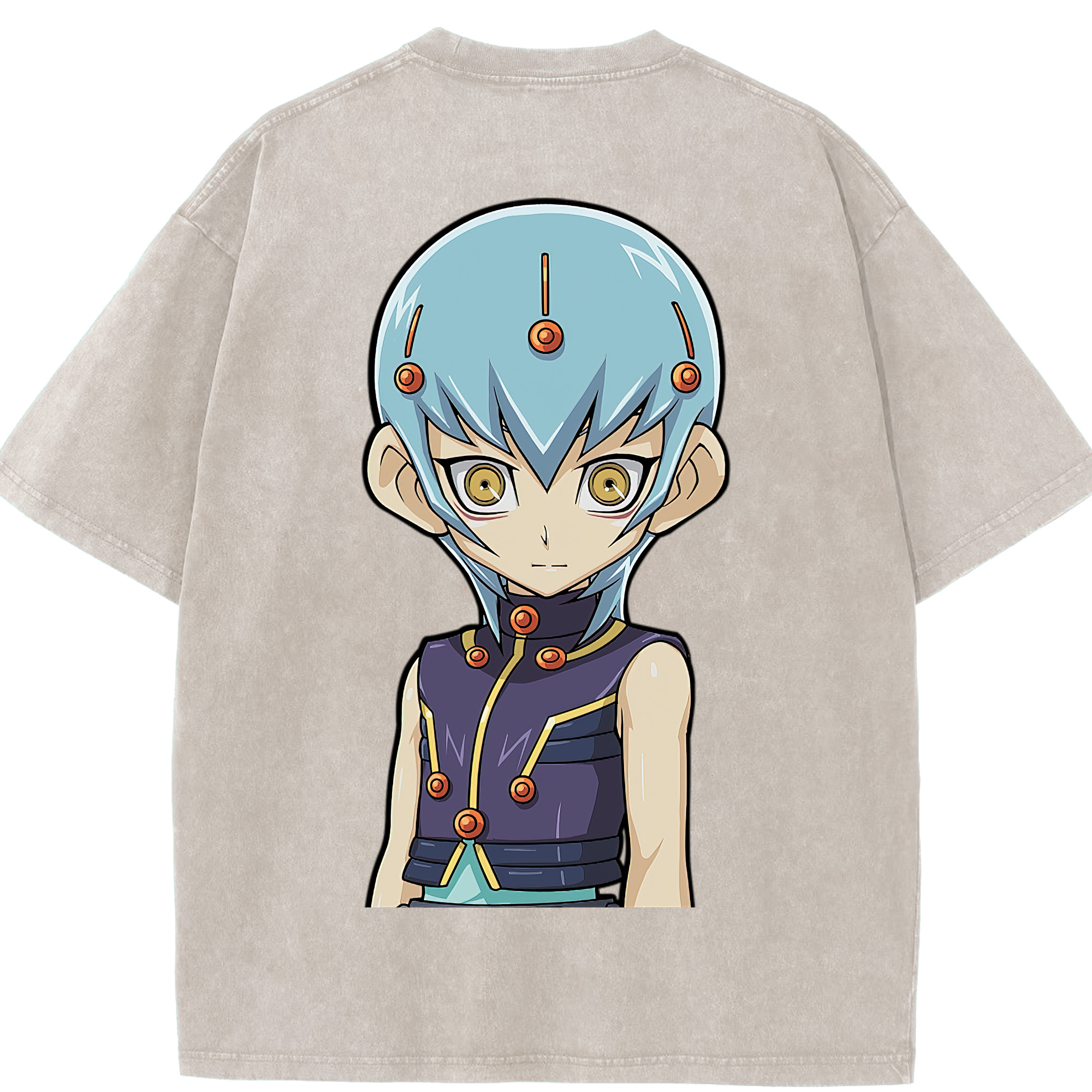 （画像用） 遊☆戯☆王 Yu-Gi-Oh! 綿100% ヴィンテージ風 半袖Tシャツ（背面プリント）