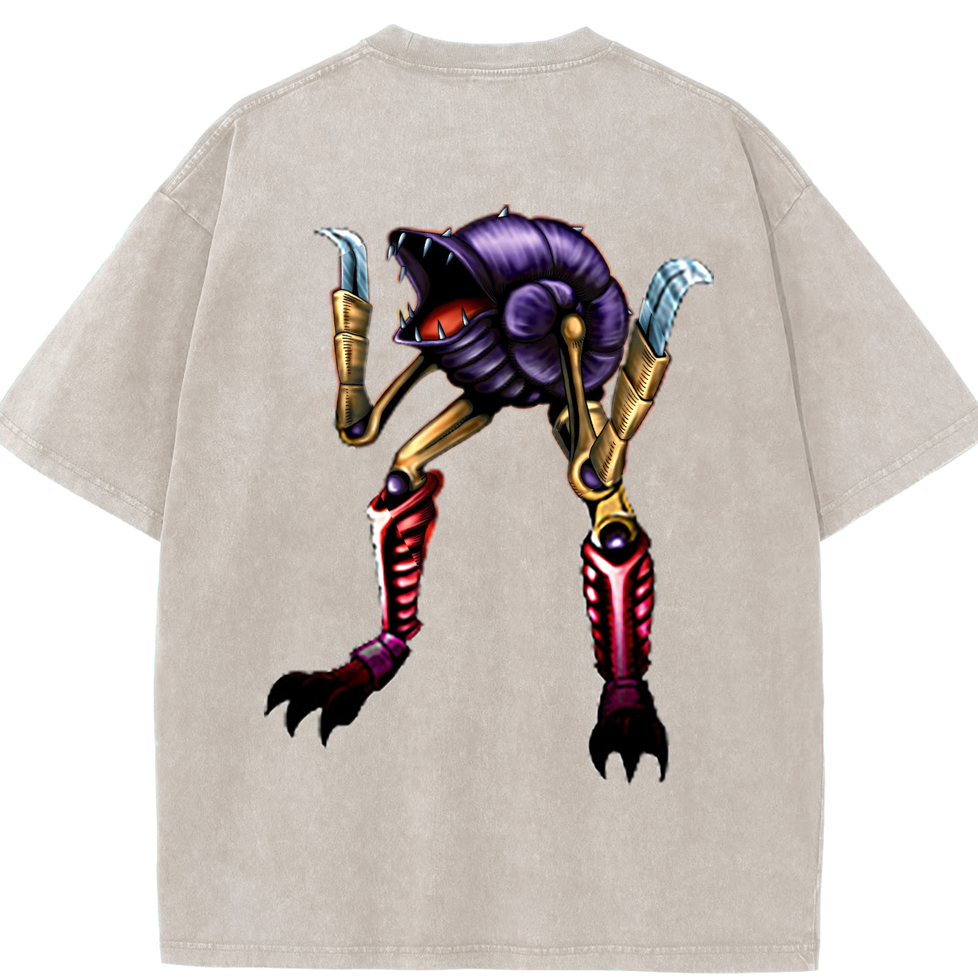（画像用） 遊☆戯☆王 Yu-Gi-Oh! 綿100% ヴィンテージ風 半袖Tシャツ（背面プリント）