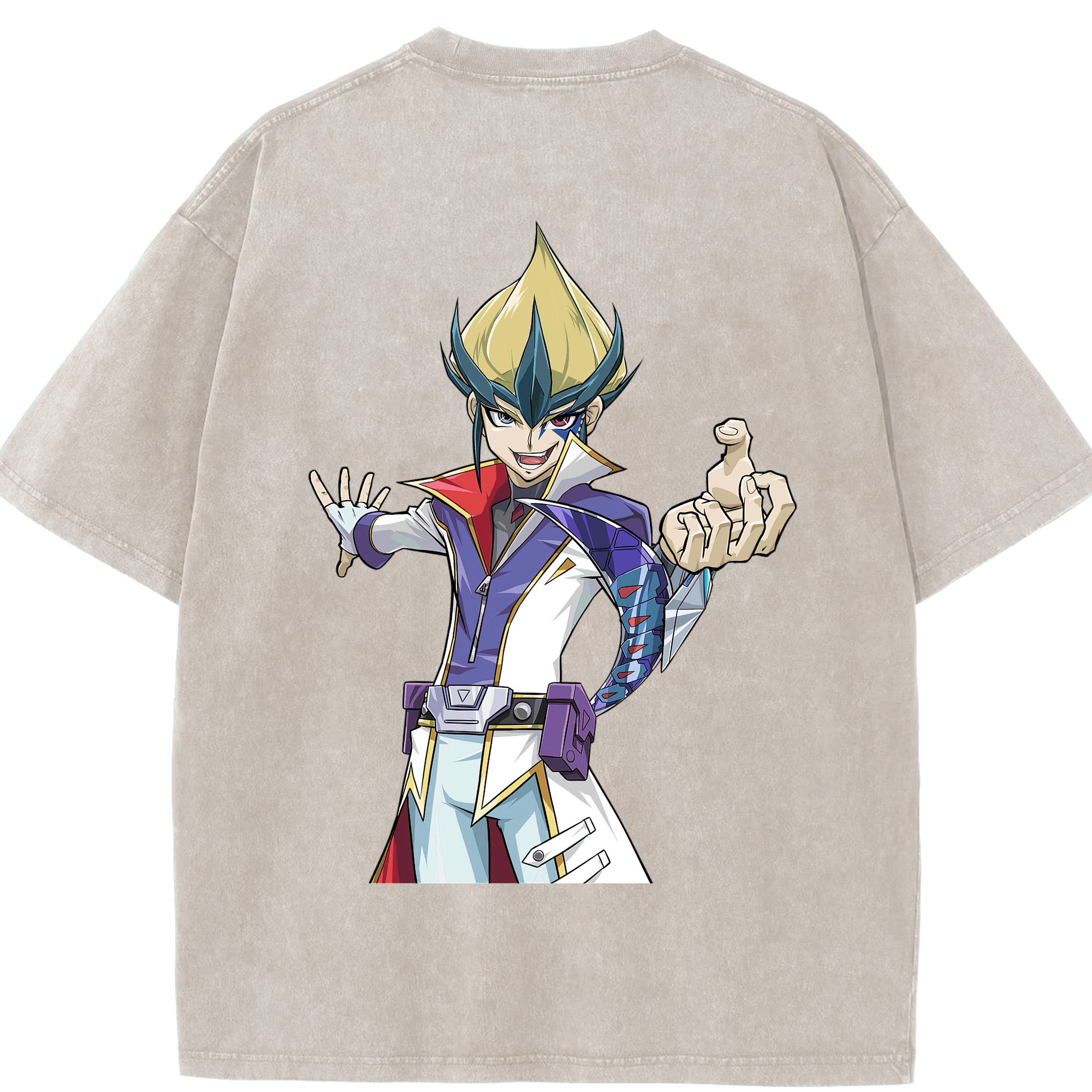 （画像用） 遊☆戯☆王 Yu-Gi-Oh! 綿100% ヴィンテージ風 半袖Tシャツ（背面プリント）
