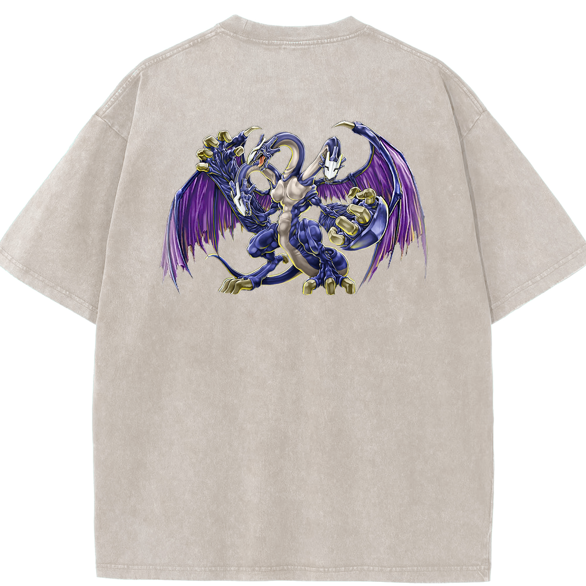 （画像用） 遊☆戯☆王 Yu-Gi-Oh! 綿100% ヴィンテージ風 半袖Tシャツ（背面プリント）