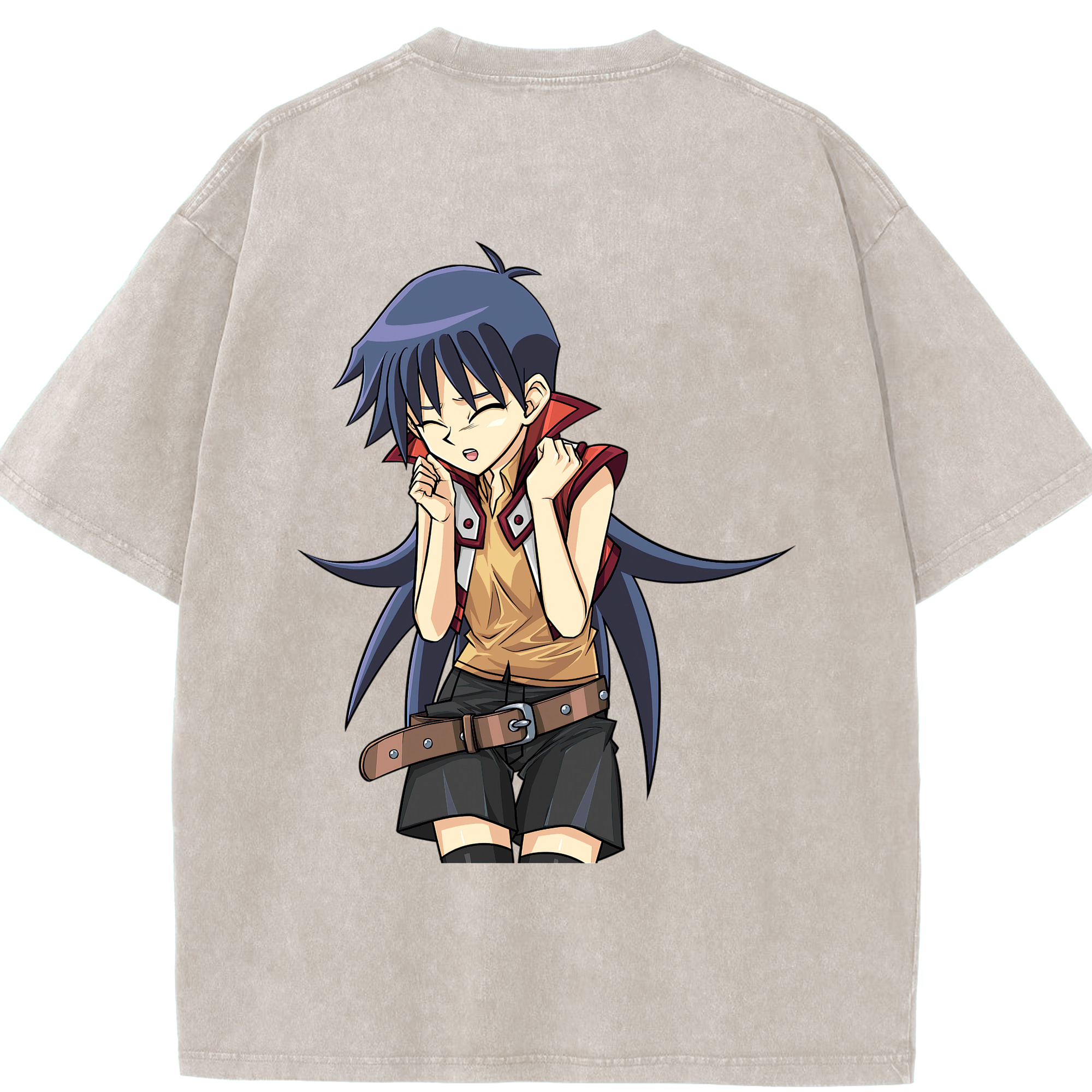 （画像用） 遊☆戯☆王 Yu-Gi-Oh! 綿100% ヴィンテージ風 半袖Tシャツ（背面プリント）