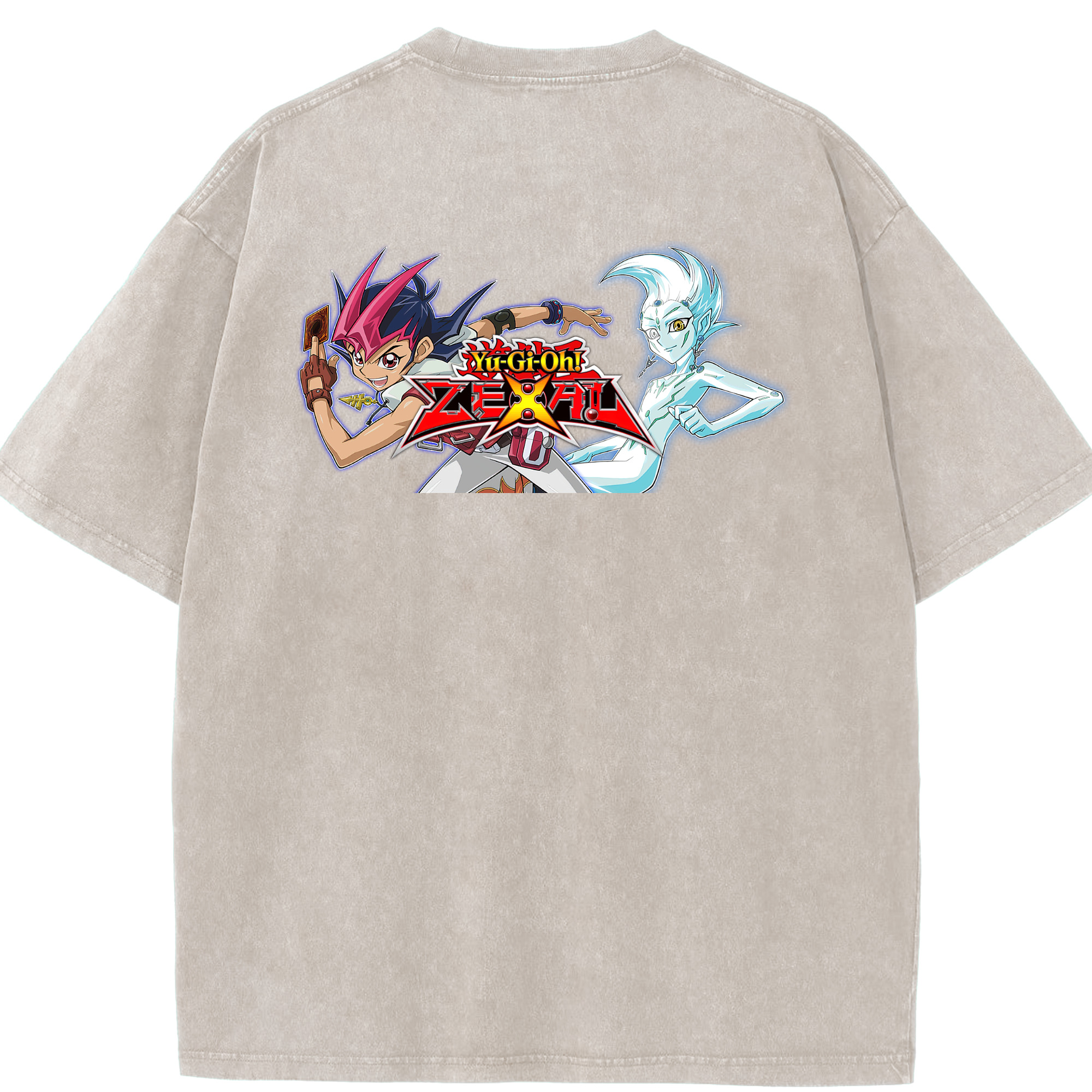 （画像用） 遊☆戯☆王 Yu-Gi-Oh! 綿100% ヴィンテージ風 半袖Tシャツ（背面プリント）