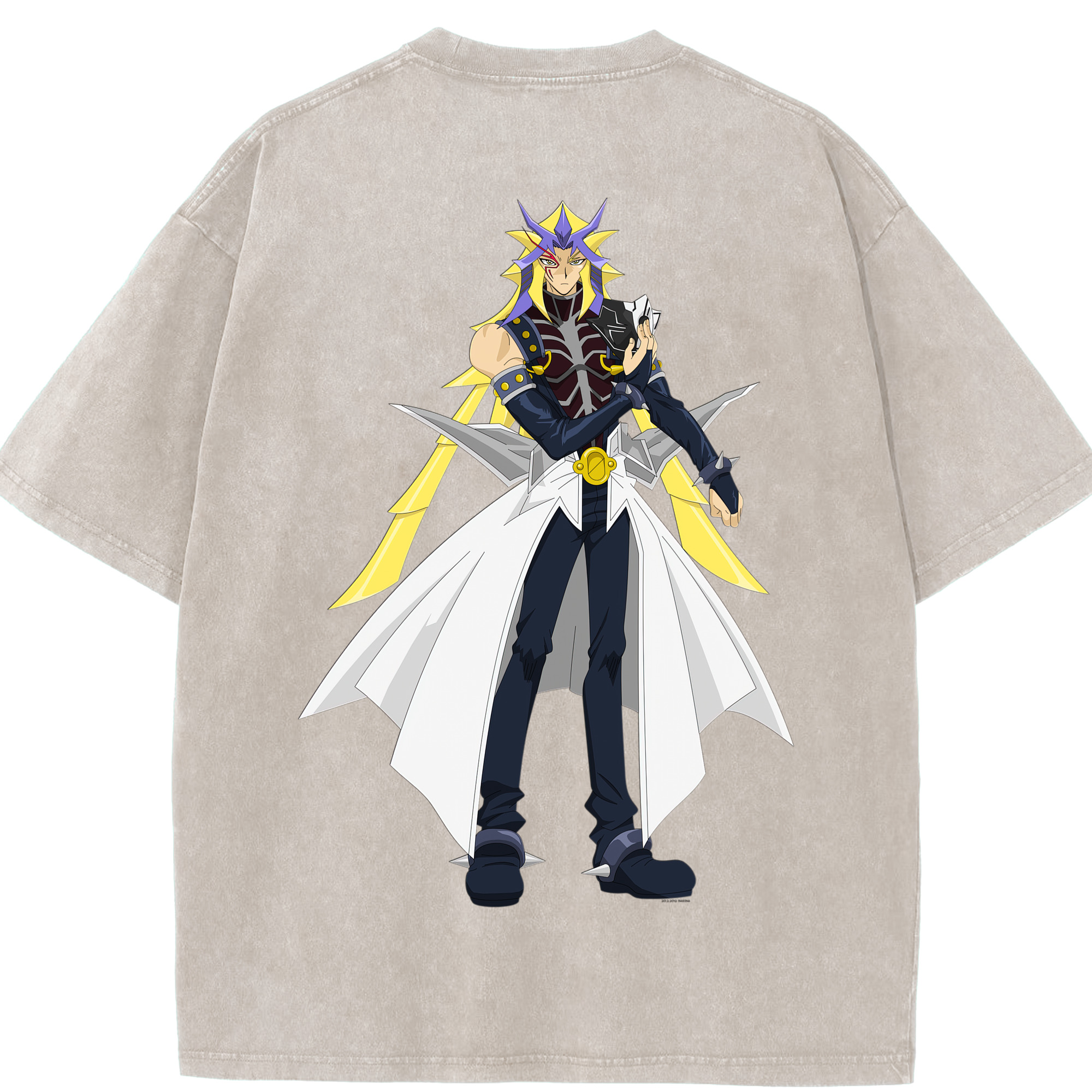 （画像用） 遊☆戯☆王 Yu-Gi-Oh! 綿100% ヴィンテージ風 半袖Tシャツ（背面プリント）