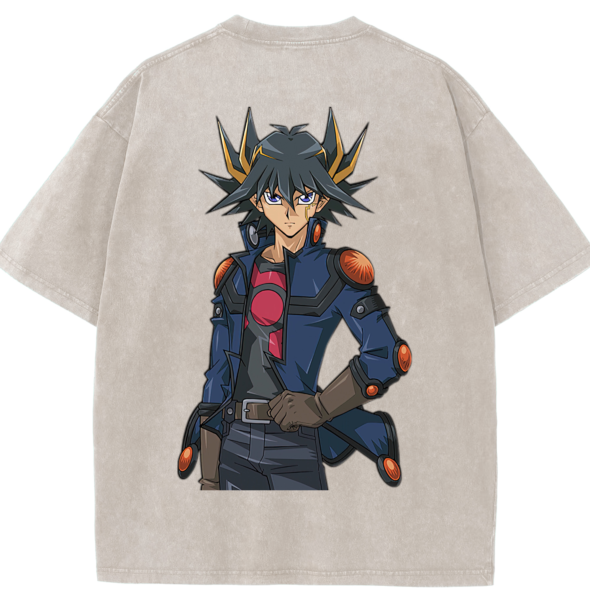 （画像用） 遊☆戯☆王 Yu-Gi-Oh! 綿100% ヴィンテージ風 半袖Tシャツ（背面プリント）