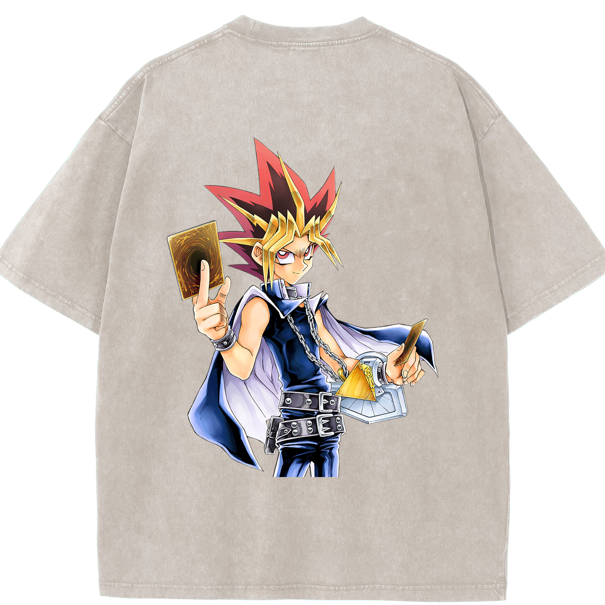 （画像用） 遊☆戯☆王 Yu-Gi-Oh! 綿100% ヴィンテージ風 半袖Tシャツ（背面プリント）