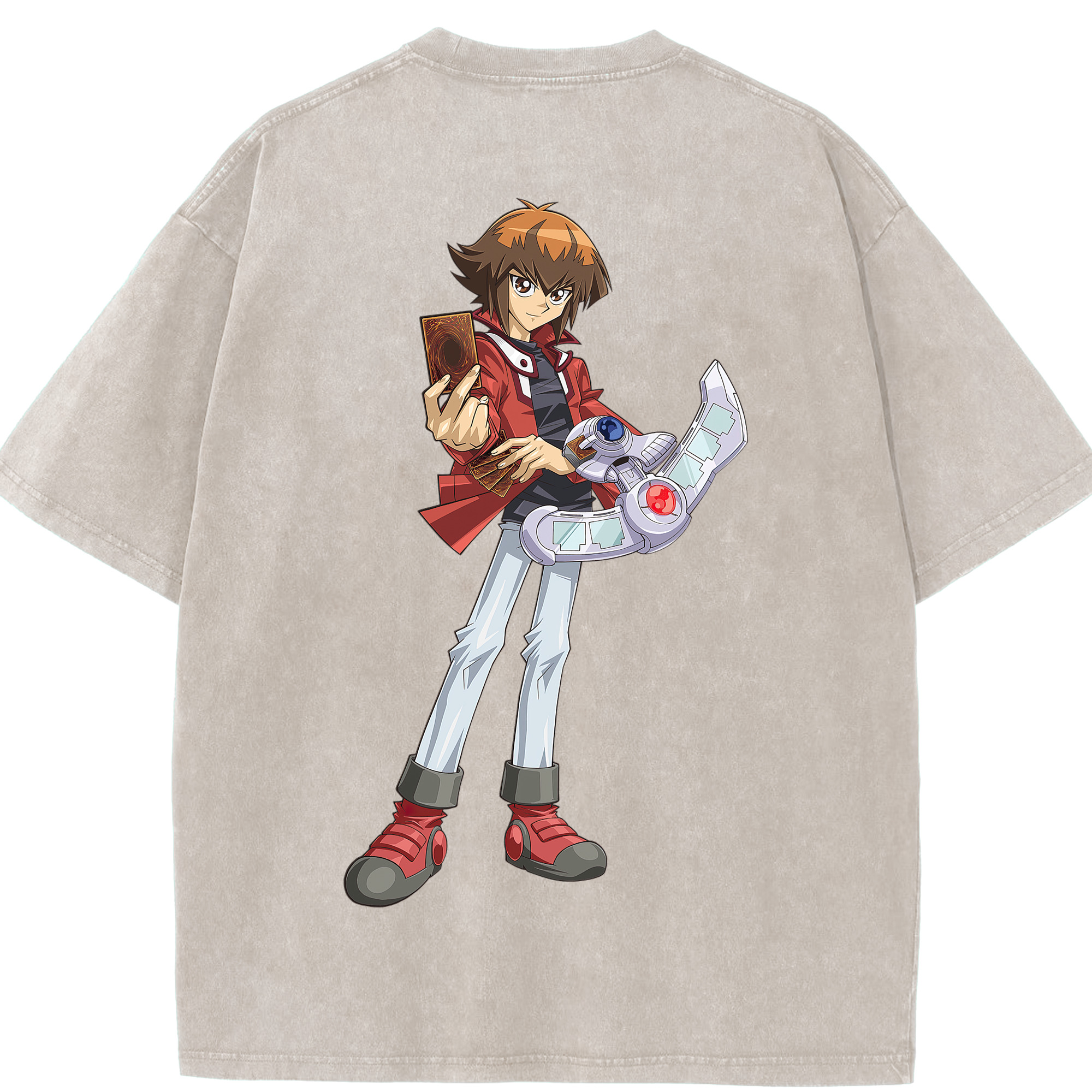 （画像用） 遊☆戯☆王 Yu-Gi-Oh! 綿100% ヴィンテージ風 半袖Tシャツ（背面プリント）