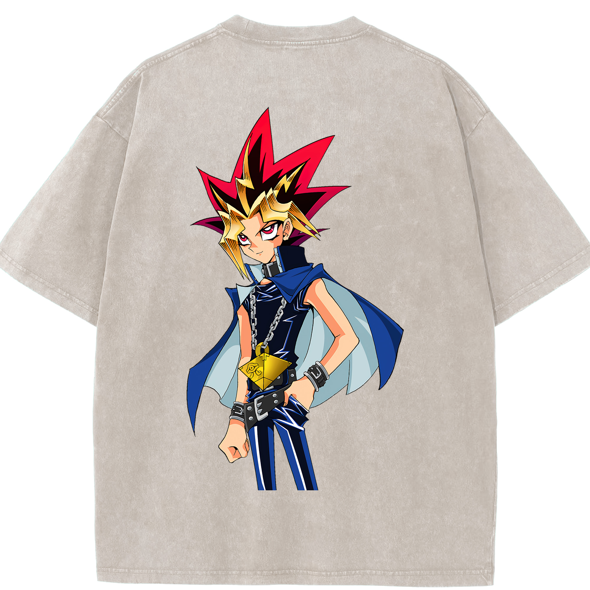 （画像用） 遊☆戯☆王 Yu-Gi-Oh! 綿100% ヴィンテージ風 半袖Tシャツ（背面プリント）