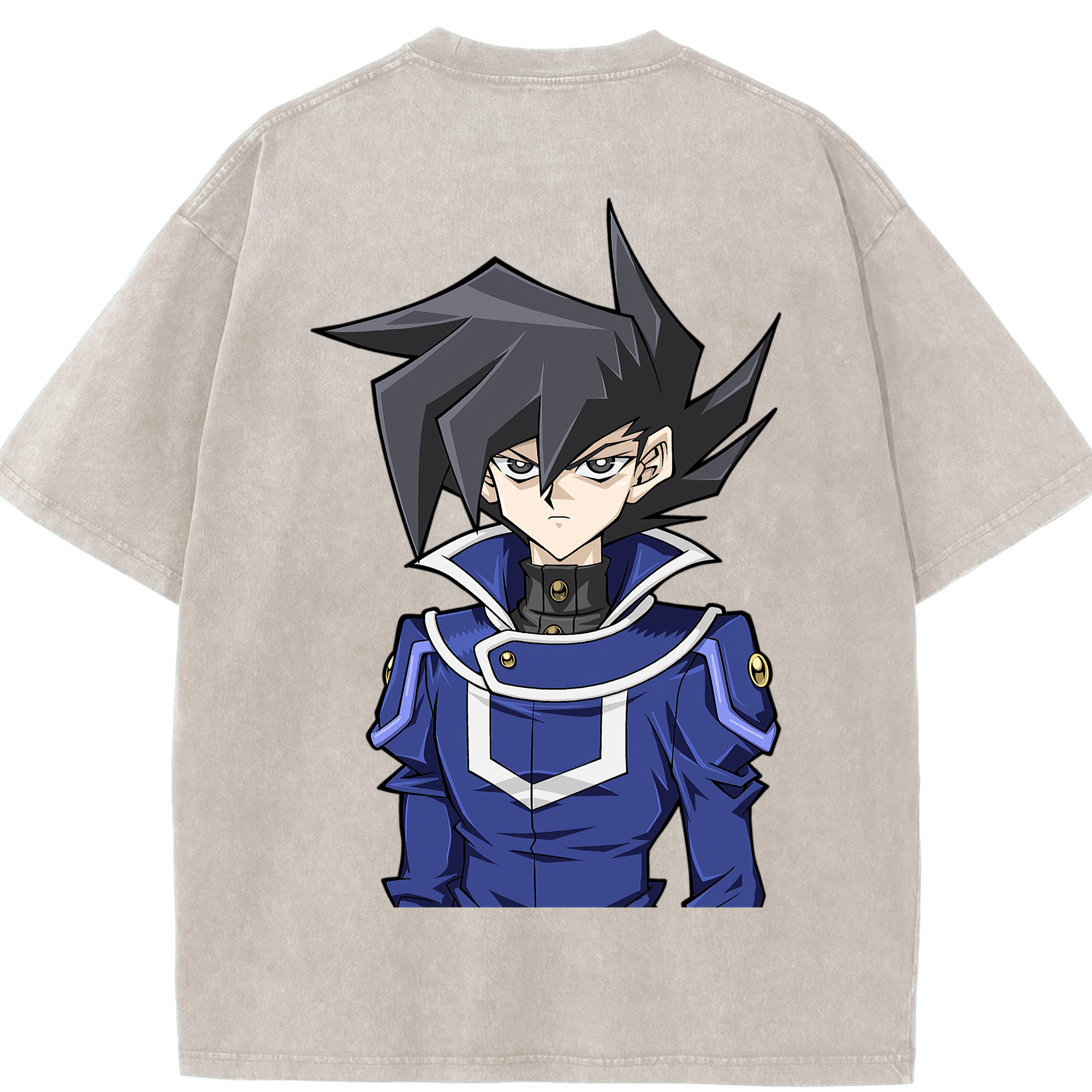 （画像用） 遊☆戯☆王 Yu-Gi-Oh! 綿100% ヴィンテージ風 半袖Tシャツ（背面プリント）