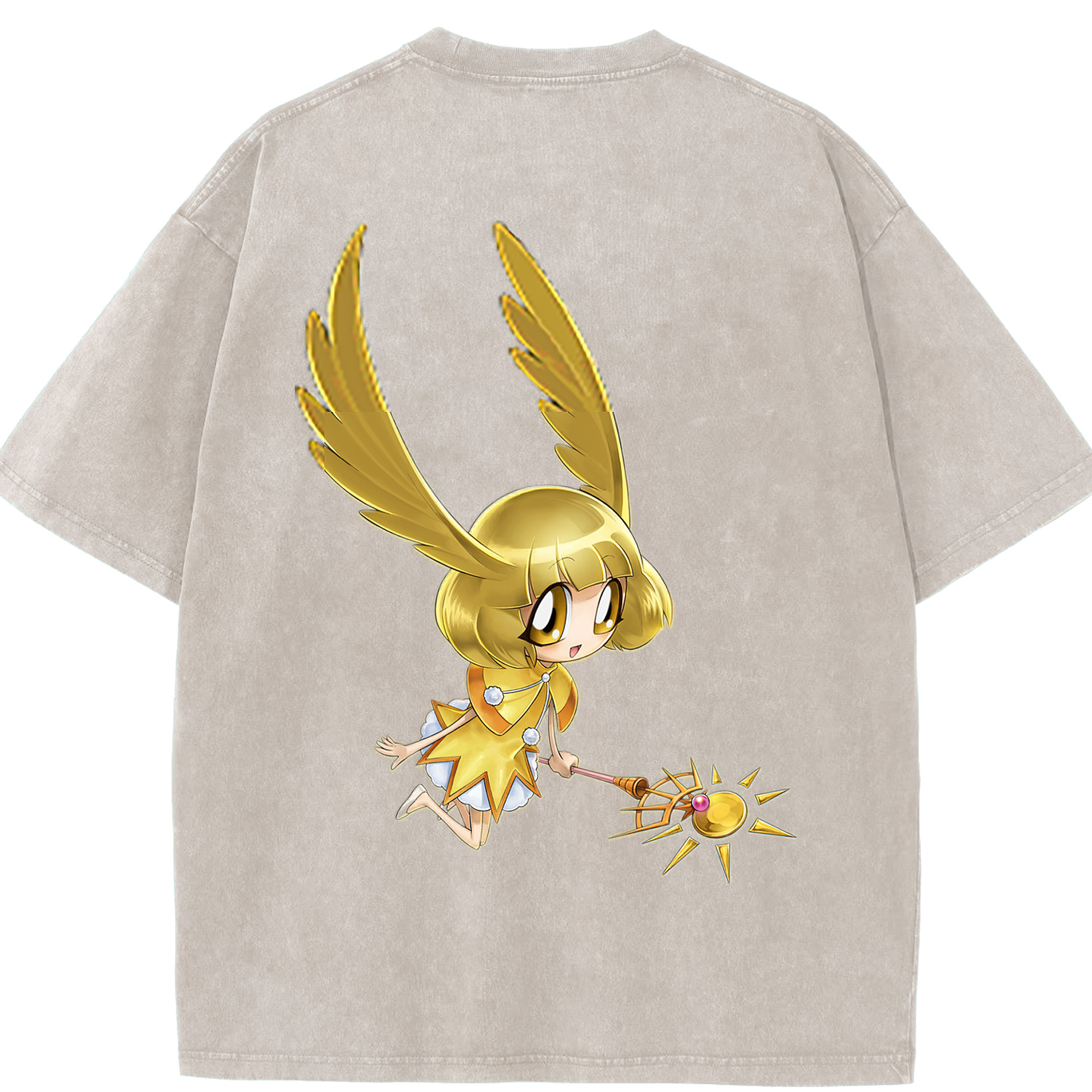 （画像用） 遊☆戯☆王 Yu-Gi-Oh! 綿100% ヴィンテージ風 半袖Tシャツ（背面プリント）