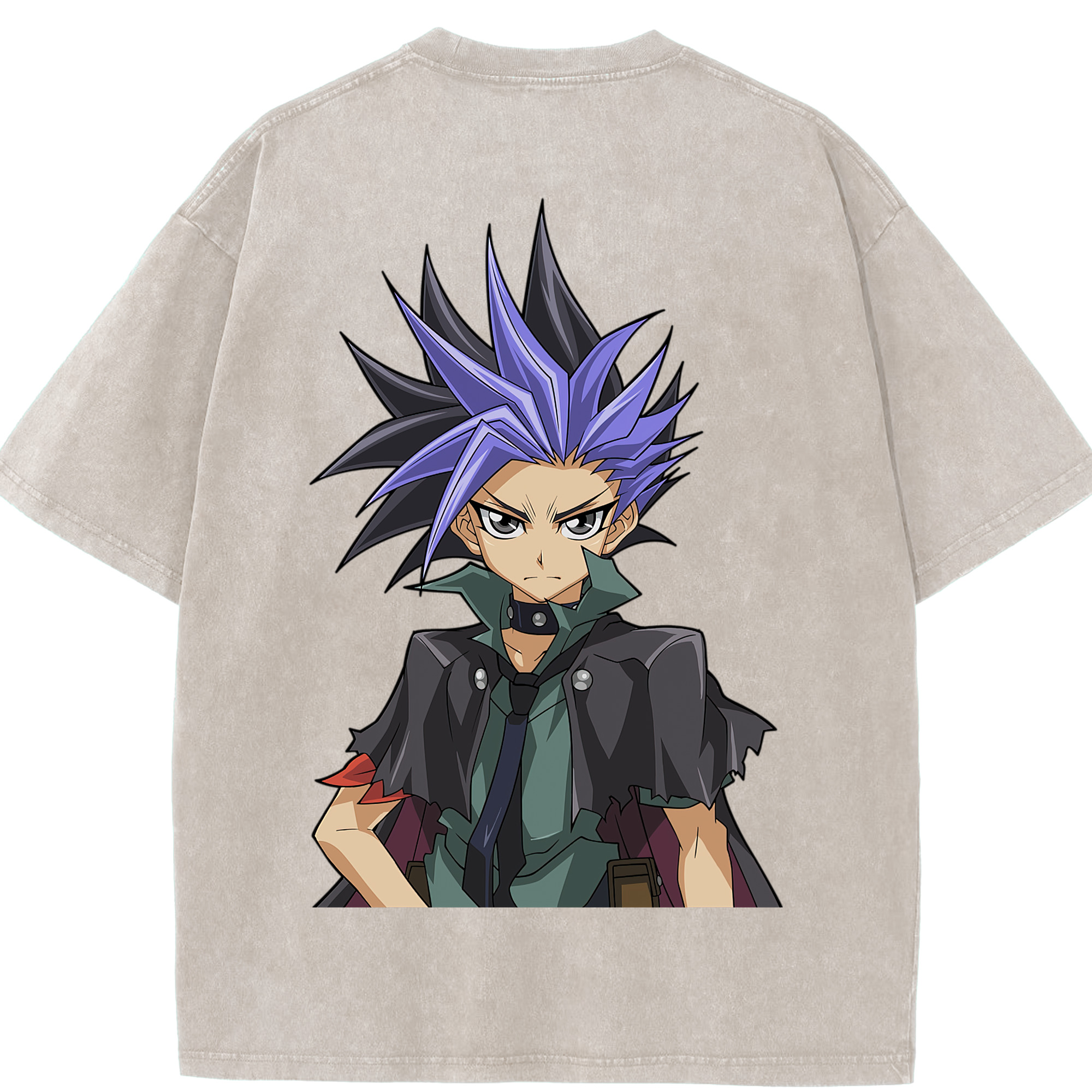 （画像用） 遊☆戯☆王 Yu-Gi-Oh! 綿100% ヴィンテージ風 半袖Tシャツ（背面プリント）