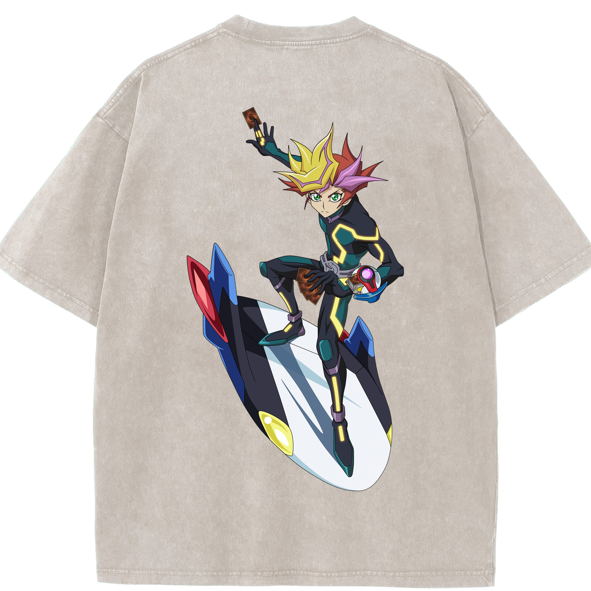 （画像用） 遊☆戯☆王 Yu-Gi-Oh! 綿100% ヴィンテージ風 半袖Tシャツ（背面プリント）