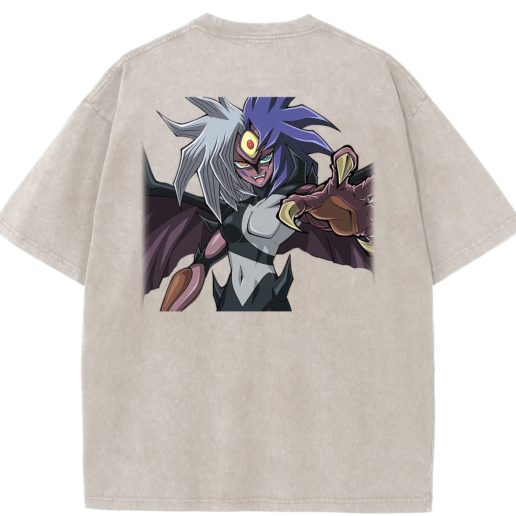 （画像用） 遊☆戯☆王 Yu-Gi-Oh! 綿100% ヴィンテージ風 半袖Tシャツ（背面プリント）