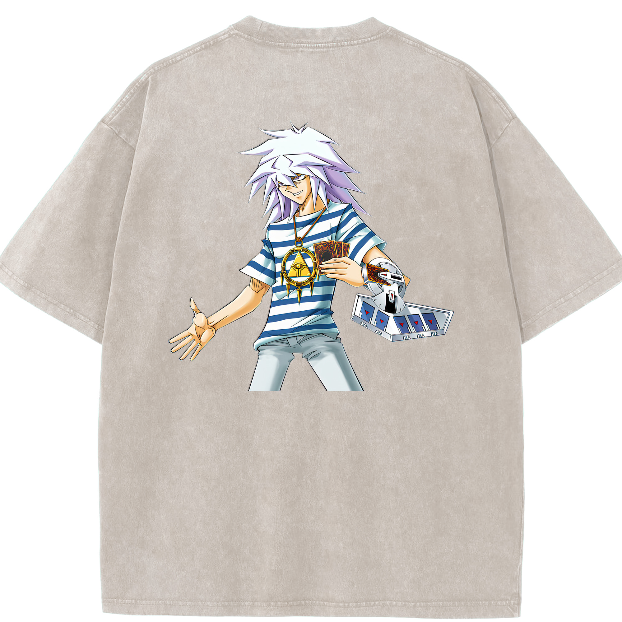 （画像用） 遊☆戯☆王 Yu-Gi-Oh! 綿100% ヴィンテージ風 半袖Tシャツ（背面プリント）