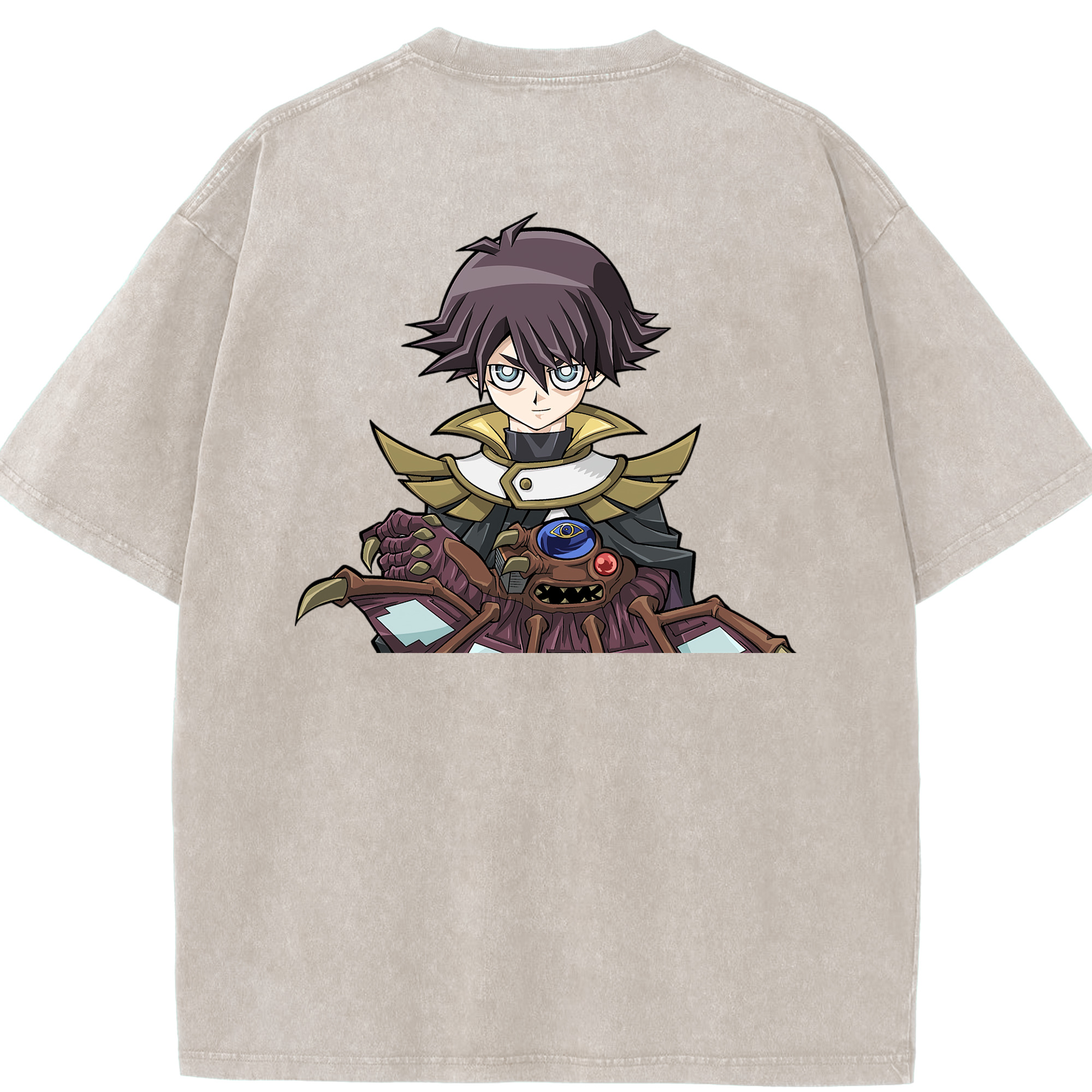 （画像用） 遊☆戯☆王 Yu-Gi-Oh! 綿100% ヴィンテージ風 半袖Tシャツ（背面プリント）