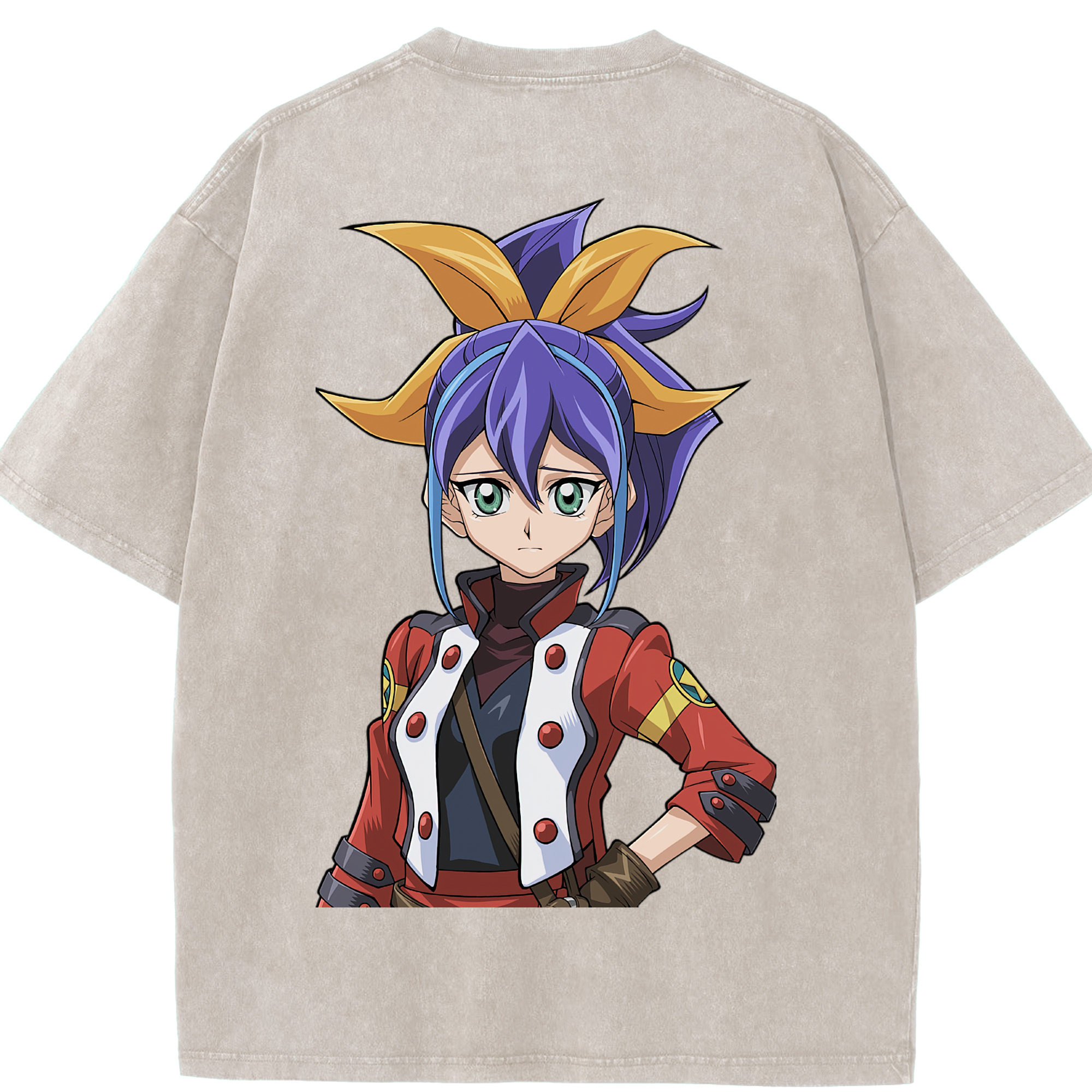 （画像用） 遊☆戯☆王 Yu-Gi-Oh! 綿100% ヴィンテージ風 半袖Tシャツ（背面プリント）