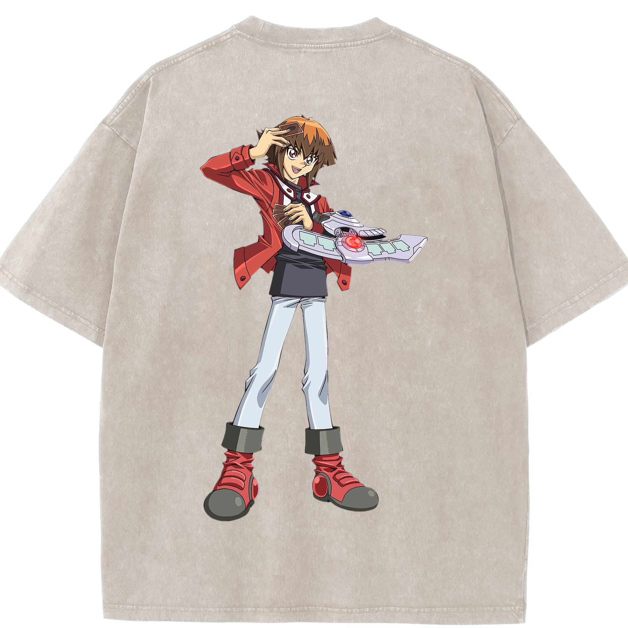 （画像用） 遊☆戯☆王 Yu-Gi-Oh! 綿100% ヴィンテージ風 半袖Tシャツ（背面プリント）