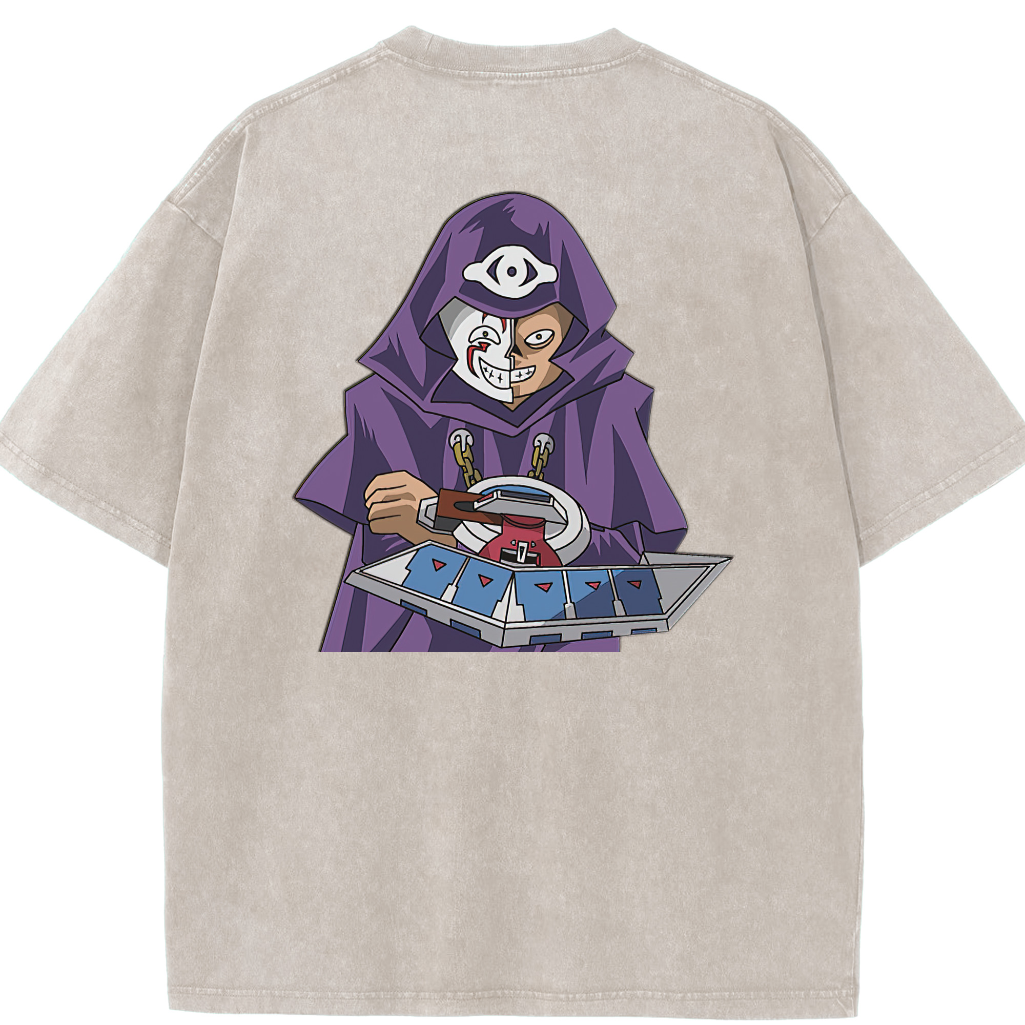 （画像用） 遊☆戯☆王 Yu-Gi-Oh! 綿100% ヴィンテージ風 半袖Tシャツ（背面プリント）