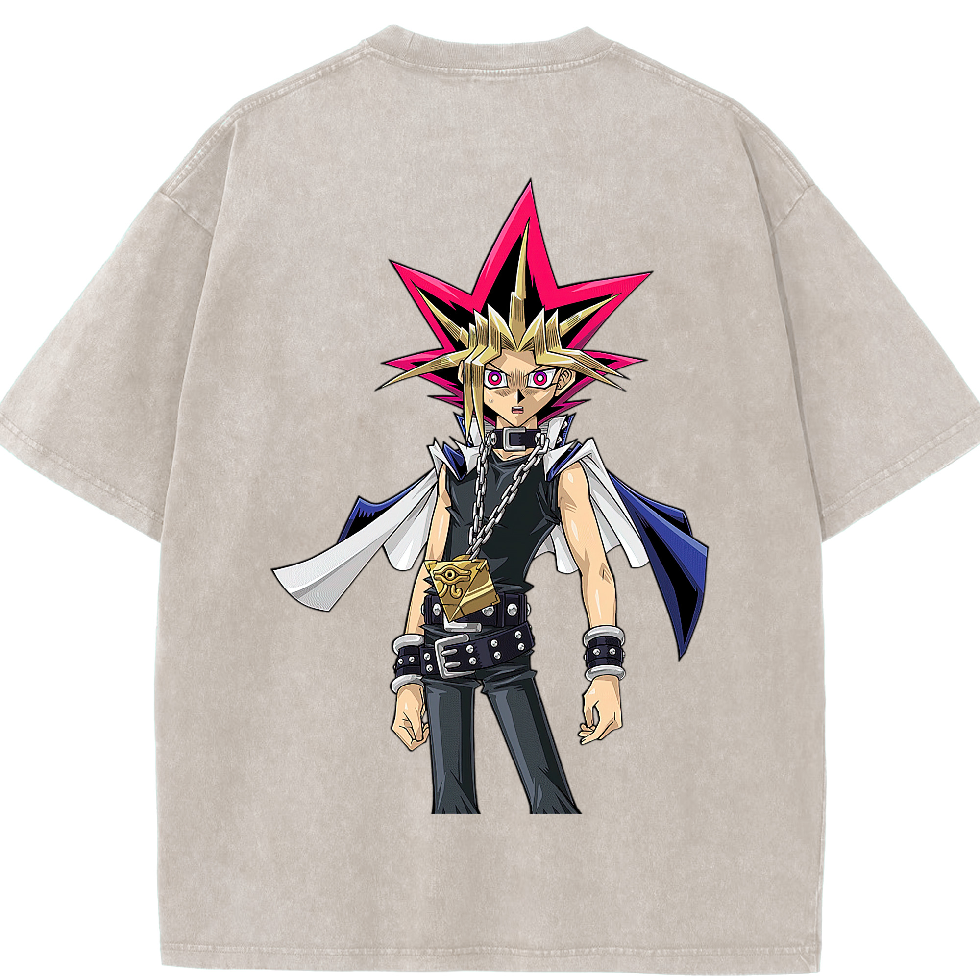 （画像用） 遊☆戯☆王 Yu-Gi-Oh! 綿100% ヴィンテージ風 半袖Tシャツ（背面プリント）