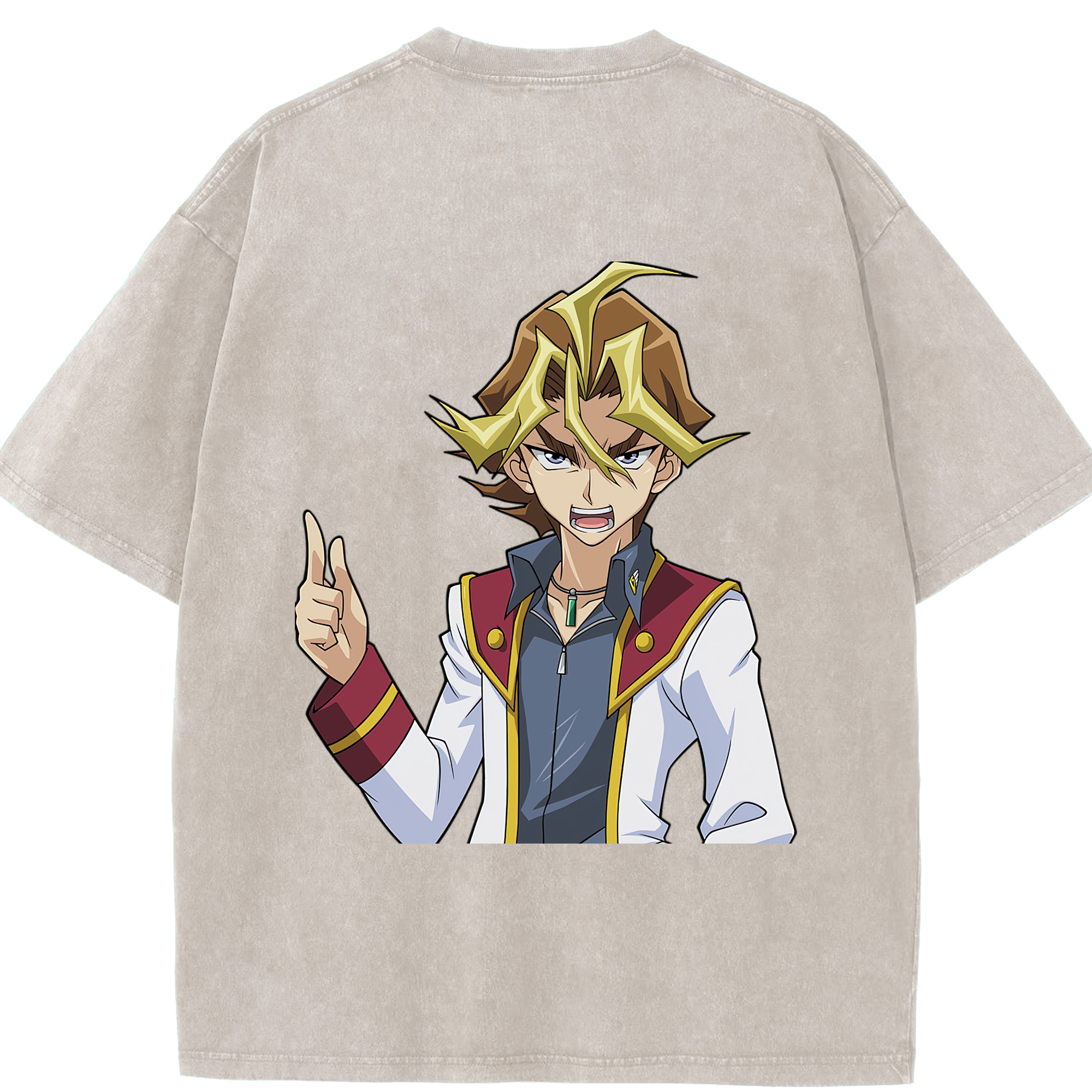 （画像用） 遊☆戯☆王 Yu-Gi-Oh! 綿100% ヴィンテージ風 半袖Tシャツ（背面プリント）