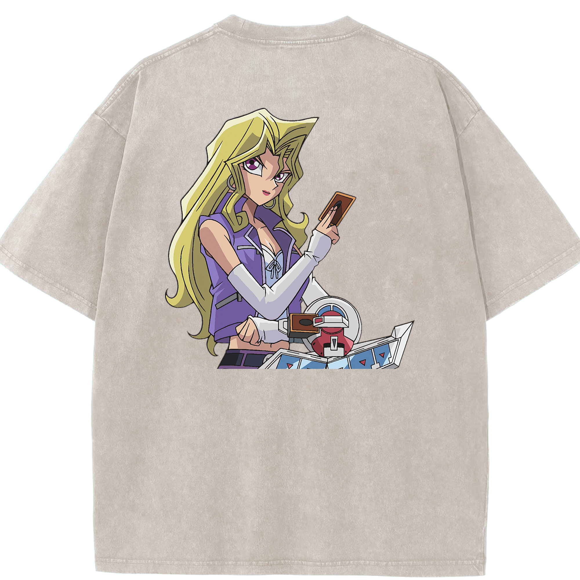 （画像用） 遊☆戯☆王 Yu-Gi-Oh! 綿100% ヴィンテージ風 半袖Tシャツ（背面プリント）