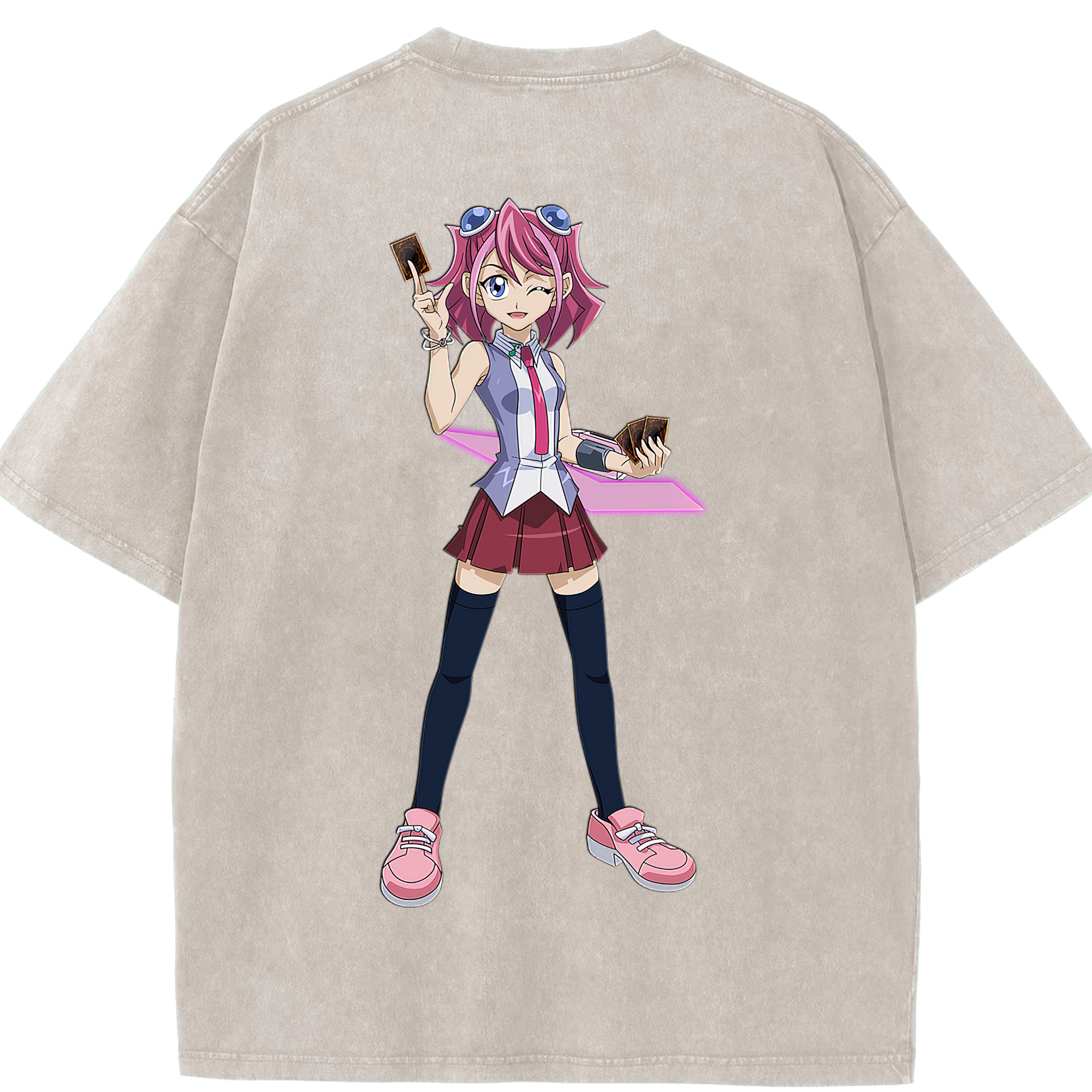 （画像用） 遊☆戯☆王 Yu-Gi-Oh! 綿100% ヴィンテージ風 半袖Tシャツ（背面プリント）