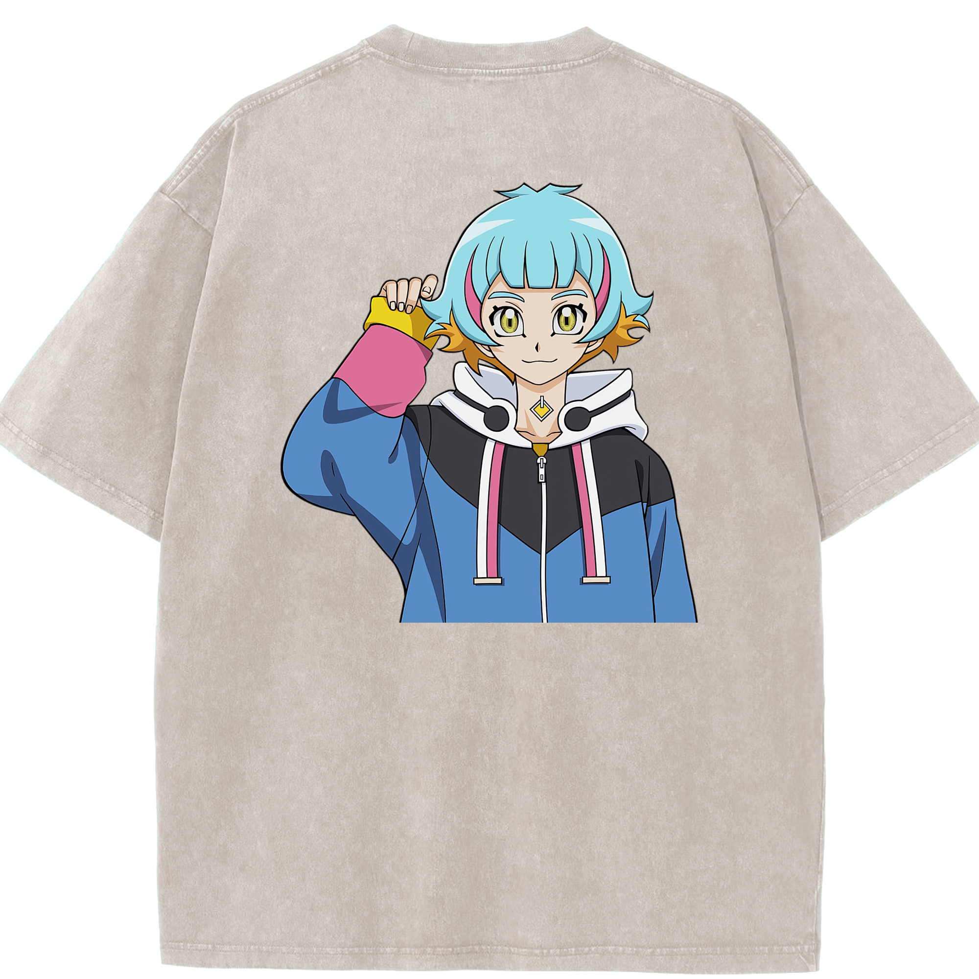 （画像用） 遊☆戯☆王 Yu-Gi-Oh! 綿100% ヴィンテージ風 半袖Tシャツ（背面プリント）