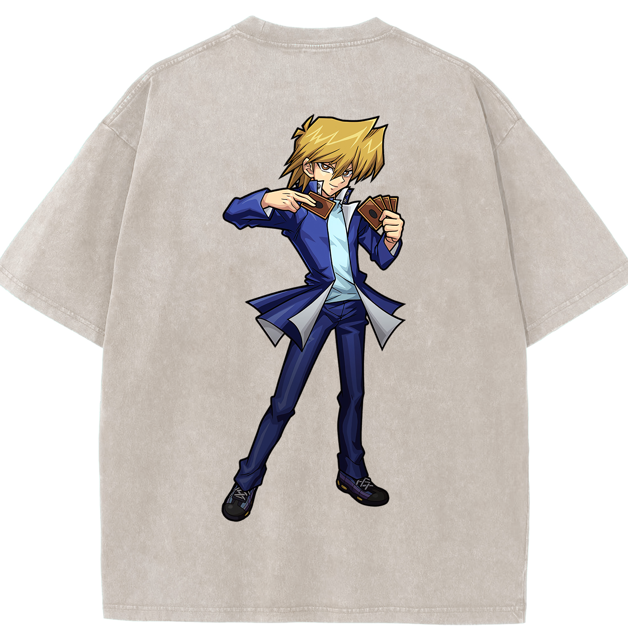 （画像用） 遊☆戯☆王 Yu-Gi-Oh! 綿100% ヴィンテージ風 半袖Tシャツ（背面プリント）