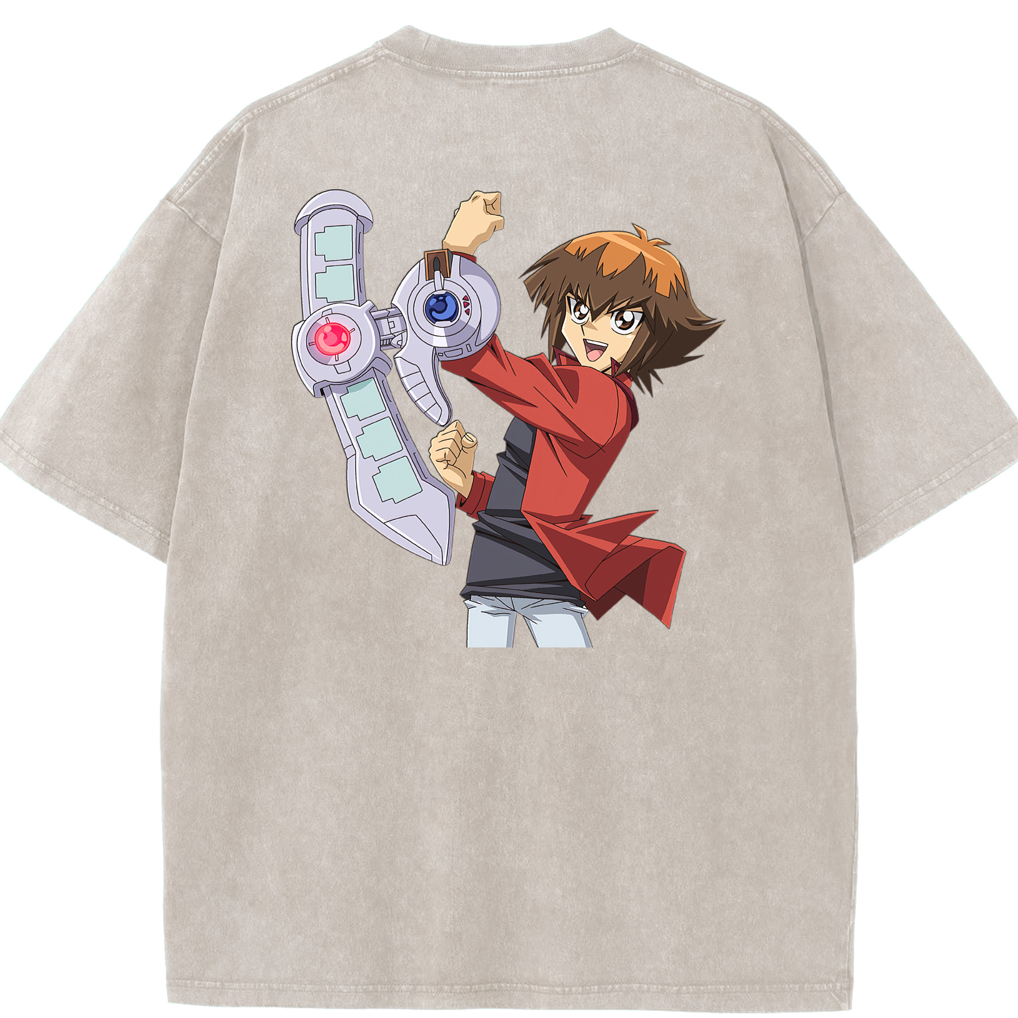 （画像用） 遊☆戯☆王 Yu-Gi-Oh! 綿100% ヴィンテージ風 半袖Tシャツ（背面プリント）