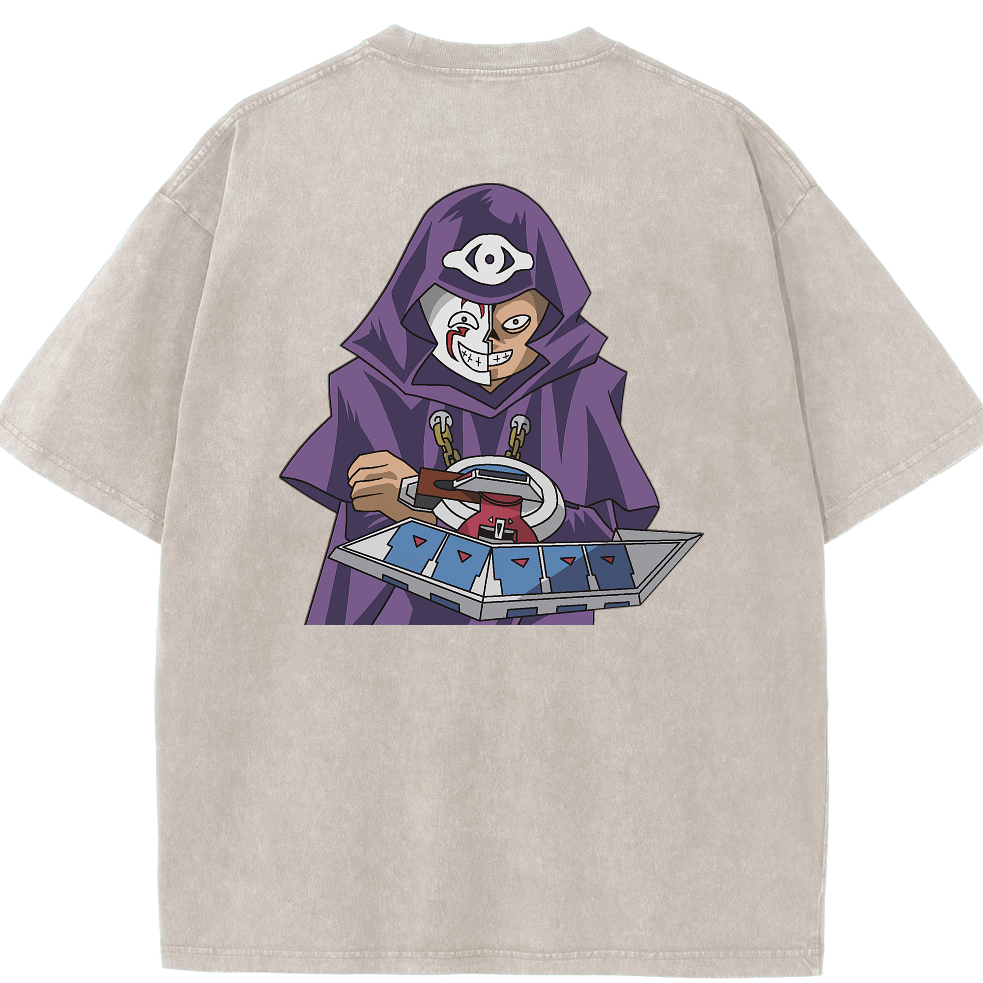 （画像用） 遊☆戯☆王 Yu-Gi-Oh! 綿100% ヴィンテージ風 半袖Tシャツ（背面プリント）