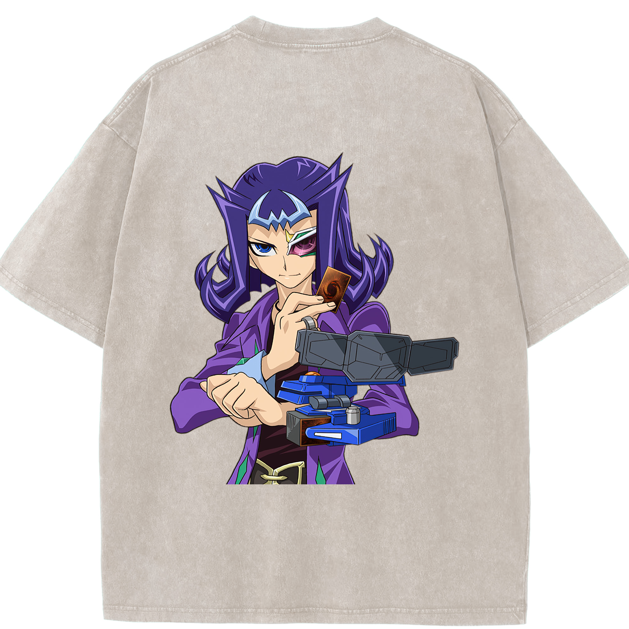 （画像用） 遊☆戯☆王 Yu-Gi-Oh! 綿100% ヴィンテージ風 半袖Tシャツ（背面プリント）