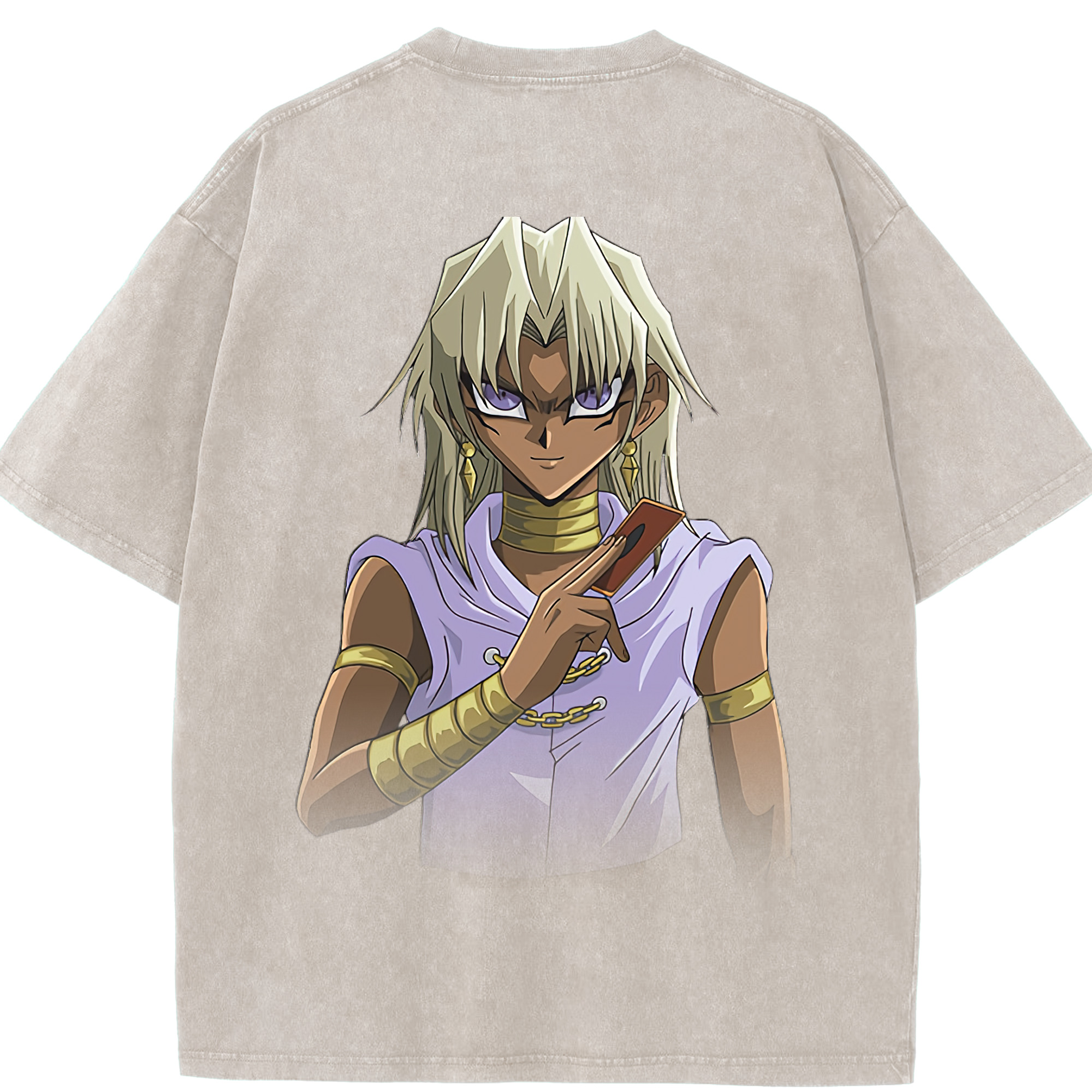 （画像用） 遊☆戯☆王 Yu-Gi-Oh! 綿100% ヴィンテージ風 半袖Tシャツ（背面プリント）