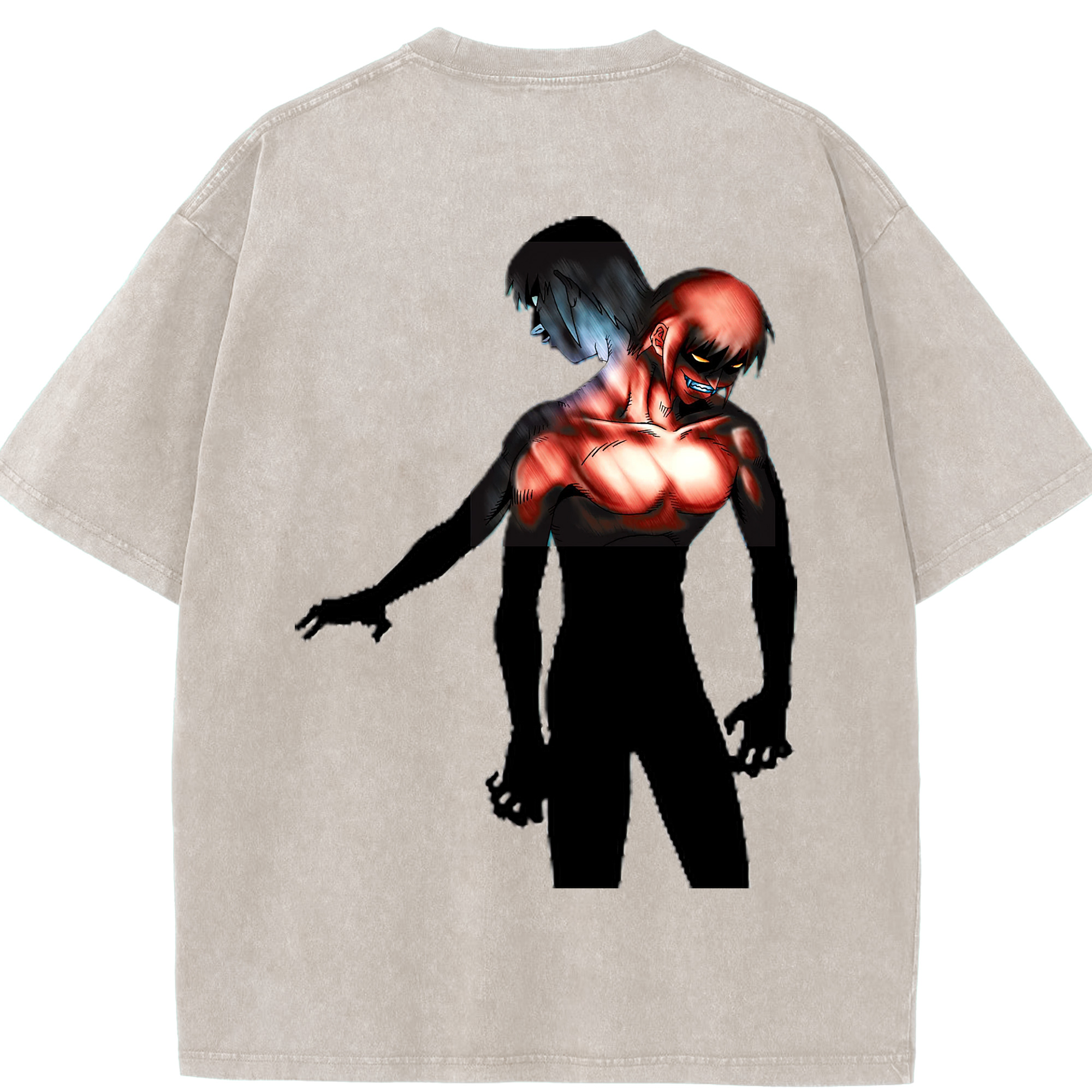 （画像用） 遊☆戯☆王 Yu-Gi-Oh! 綿100% ヴィンテージ風 半袖Tシャツ（背面プリント）
