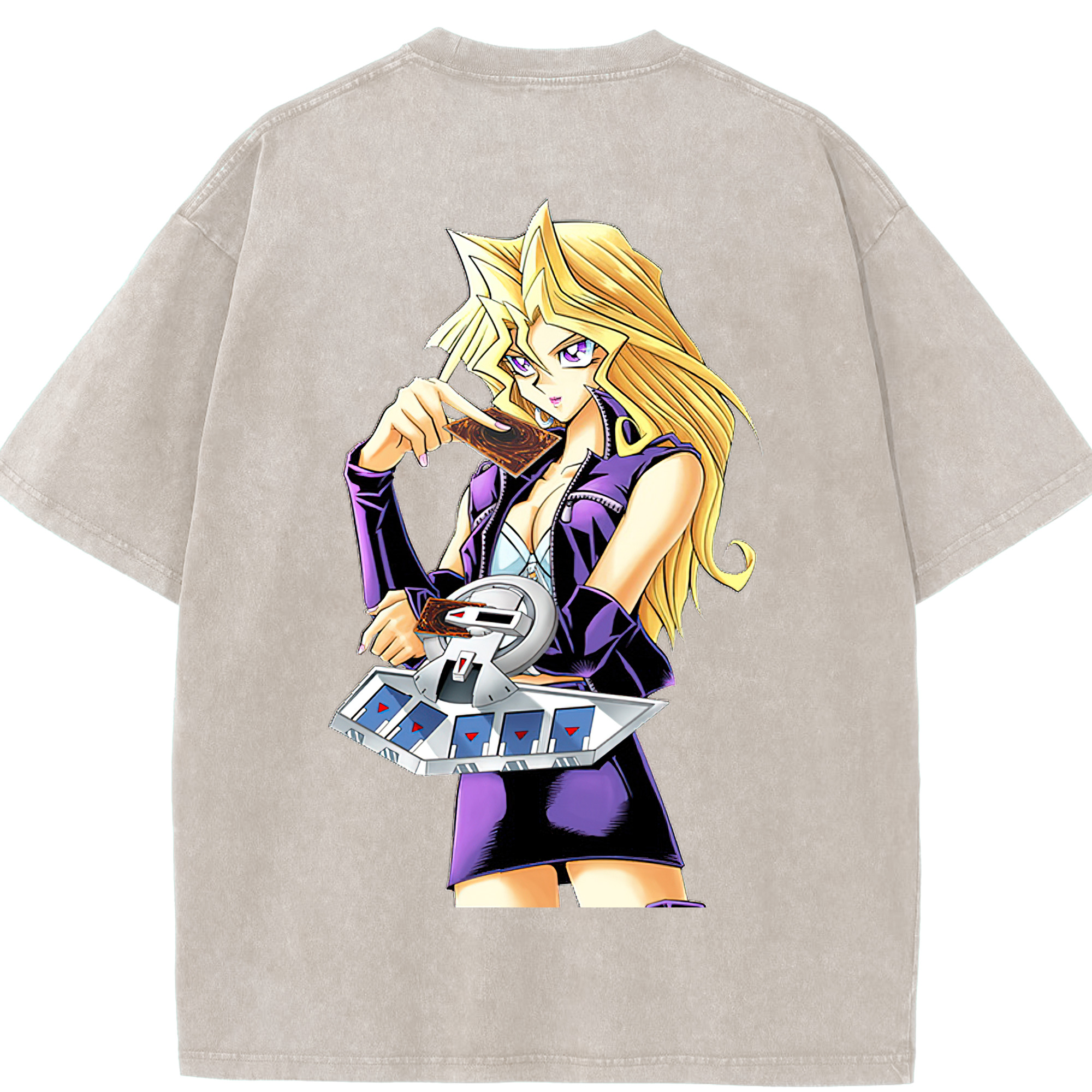 （画像用） 遊☆戯☆王 Yu-Gi-Oh! 綿100% ヴィンテージ風 半袖Tシャツ（背面プリント）
