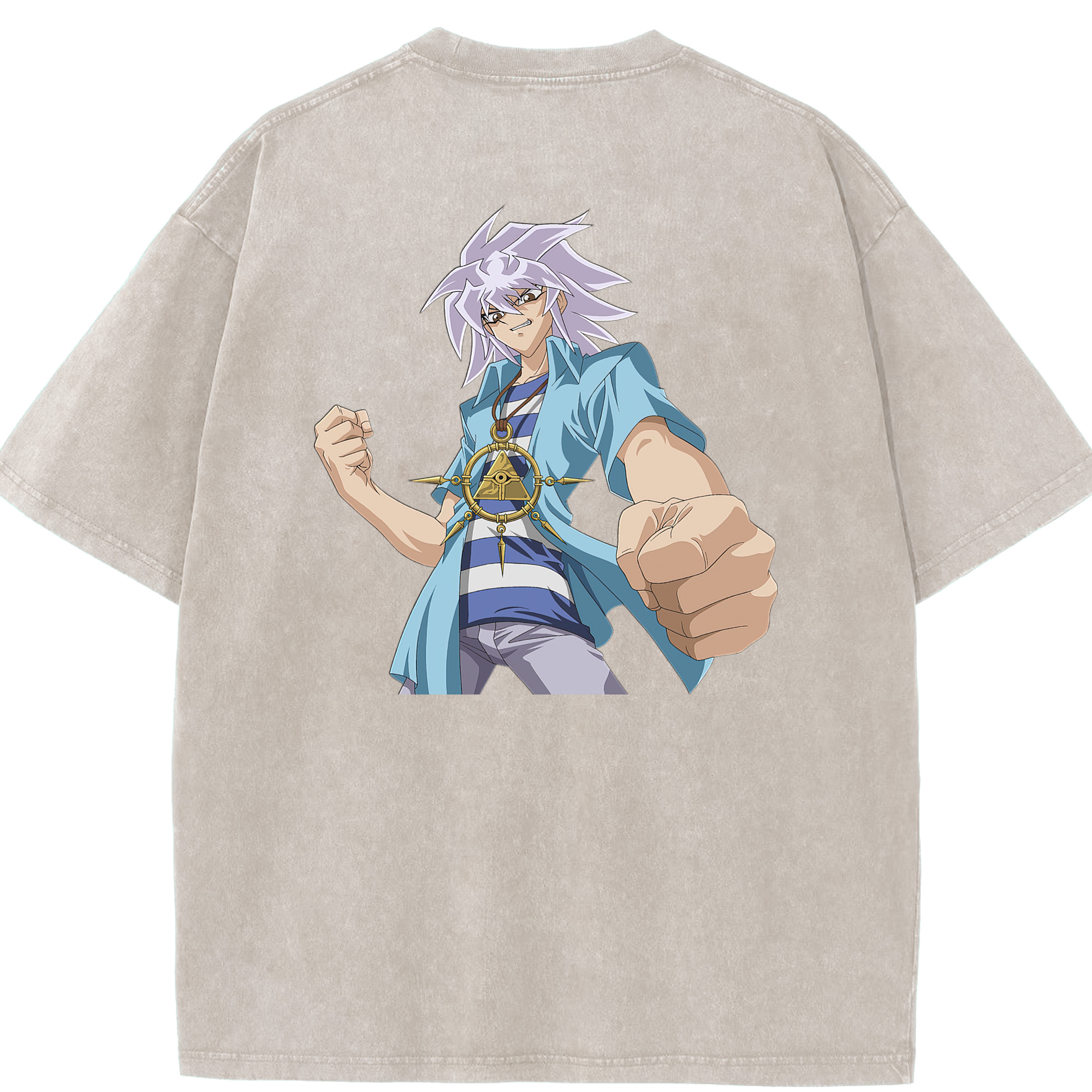 （画像用） 遊☆戯☆王 Yu-Gi-Oh! 綿100% ヴィンテージ風 半袖Tシャツ（背面プリント）