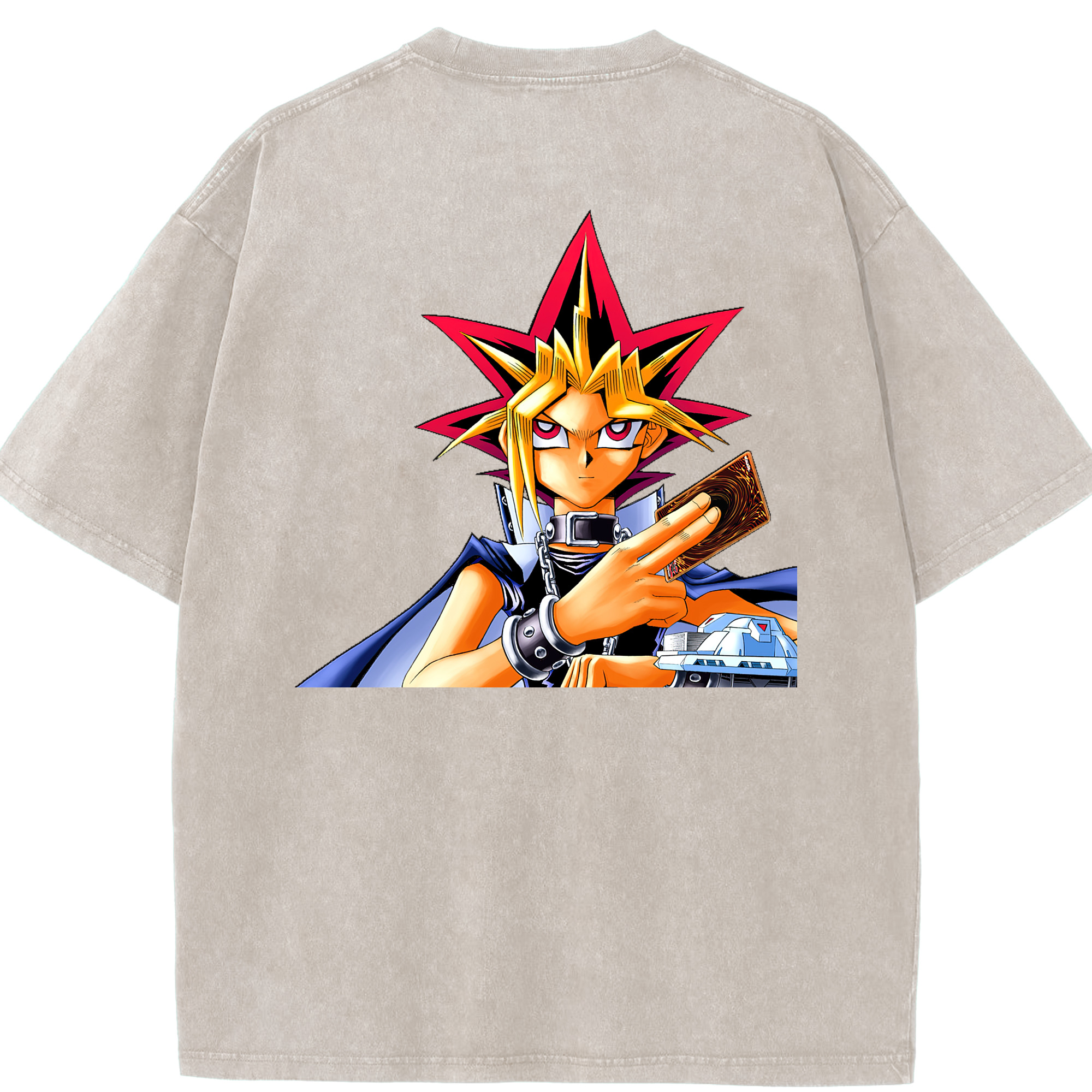 （画像用） 遊☆戯☆王 Yu-Gi-Oh! 綿100% ヴィンテージ風 半袖Tシャツ（背面プリント）
