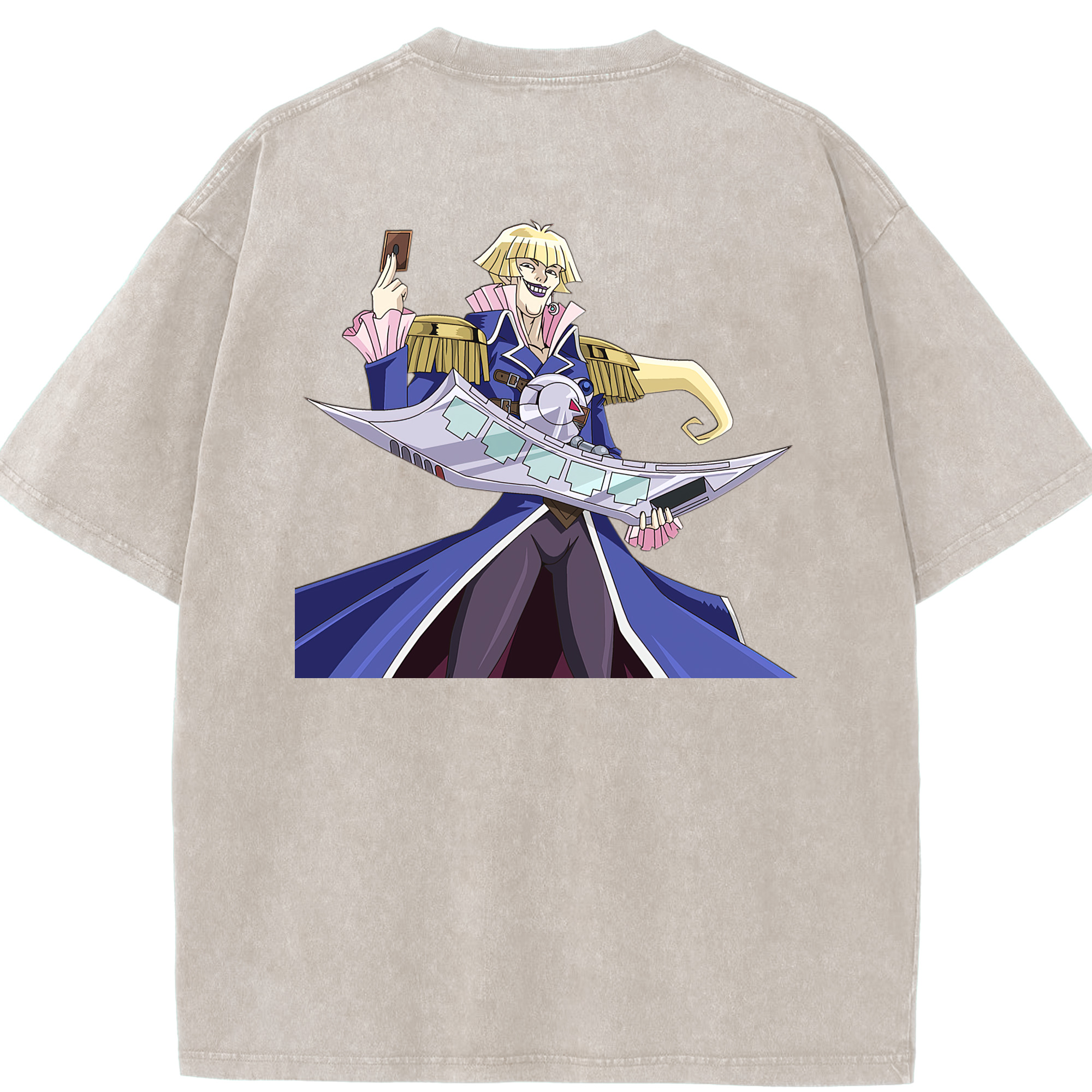 （画像用） 遊☆戯☆王 Yu-Gi-Oh! 綿100% ヴィンテージ風 半袖Tシャツ（背面プリント）