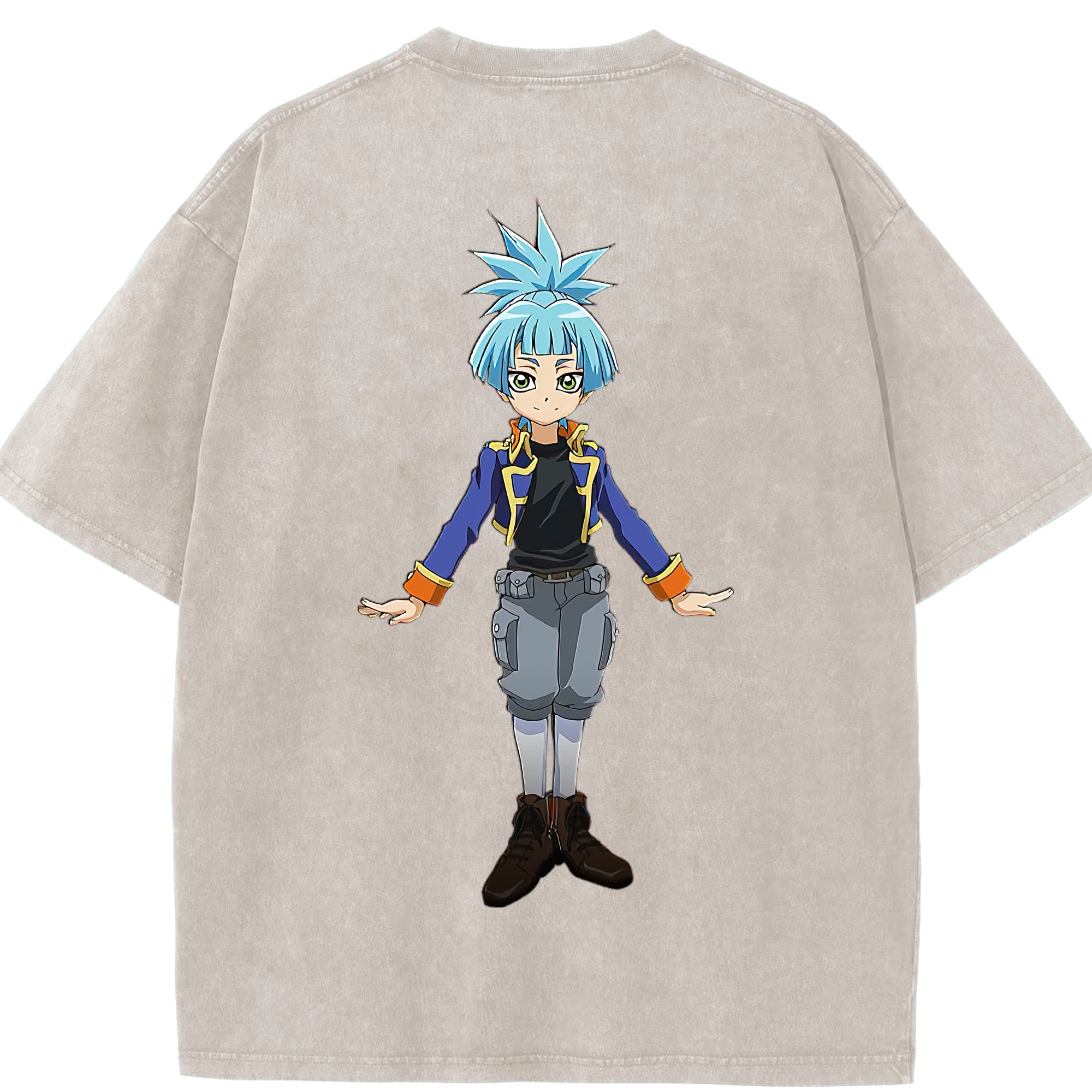 （画像用） 遊☆戯☆王 Yu-Gi-Oh! 綿100% ヴィンテージ風 半袖Tシャツ（背面プリント）