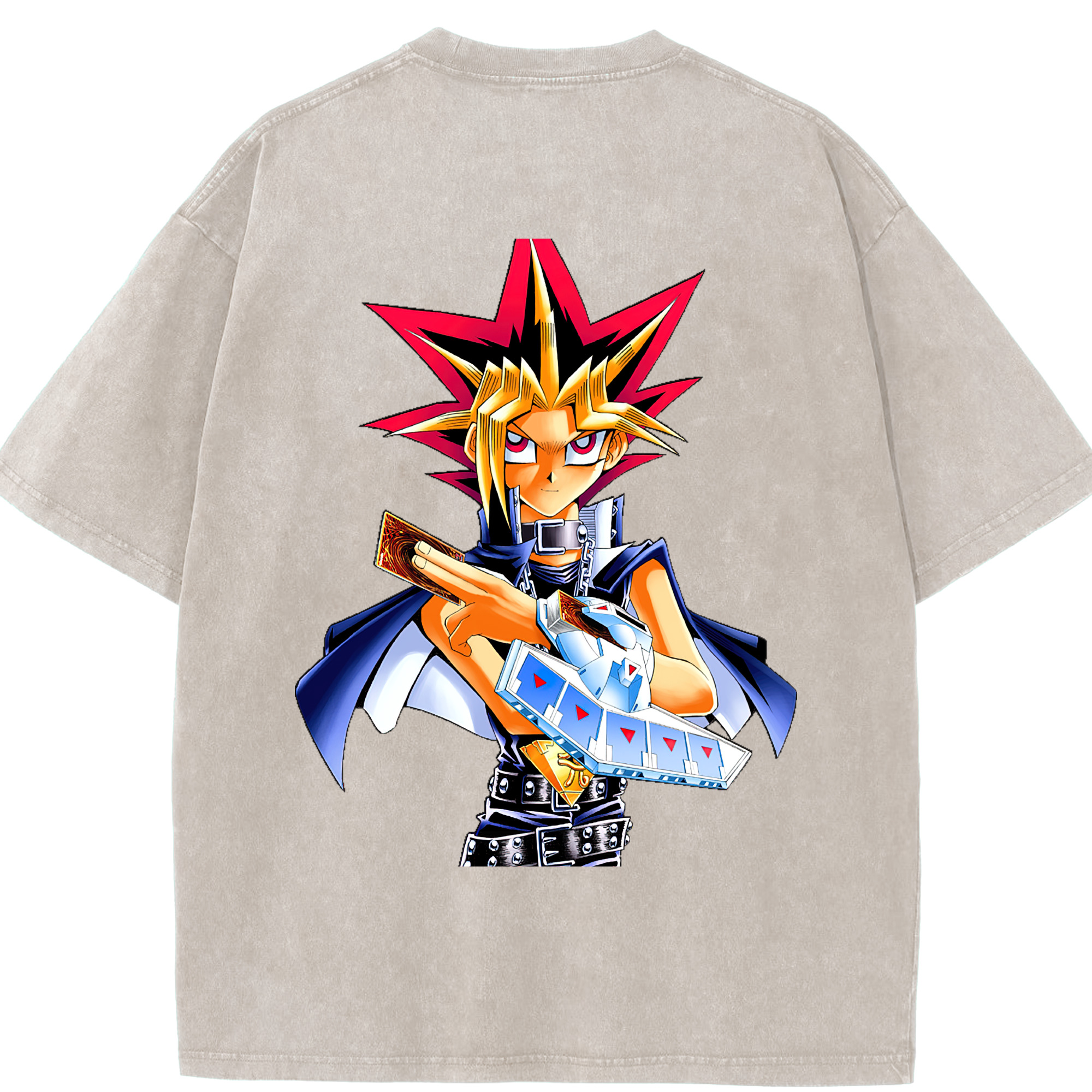 （画像用） 遊☆戯☆王 Yu-Gi-Oh! 綿100% ヴィンテージ風 半袖Tシャツ（背面プリント）