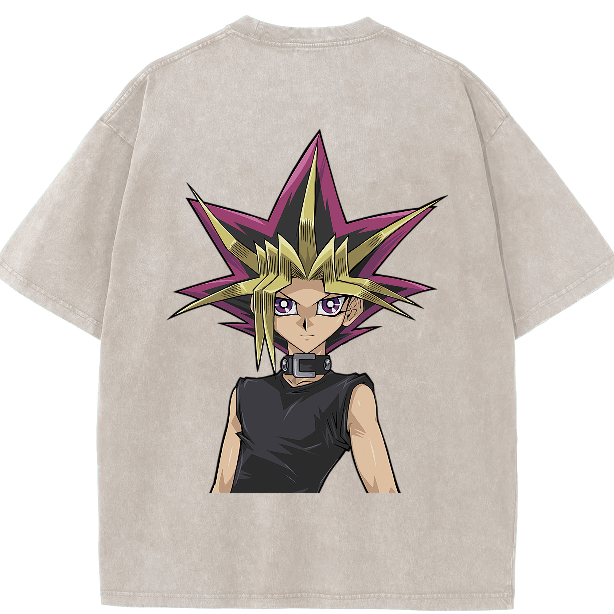 （画像用） 遊☆戯☆王 Yu-Gi-Oh! 綿100% ヴィンテージ風 半袖Tシャツ（背面プリント）