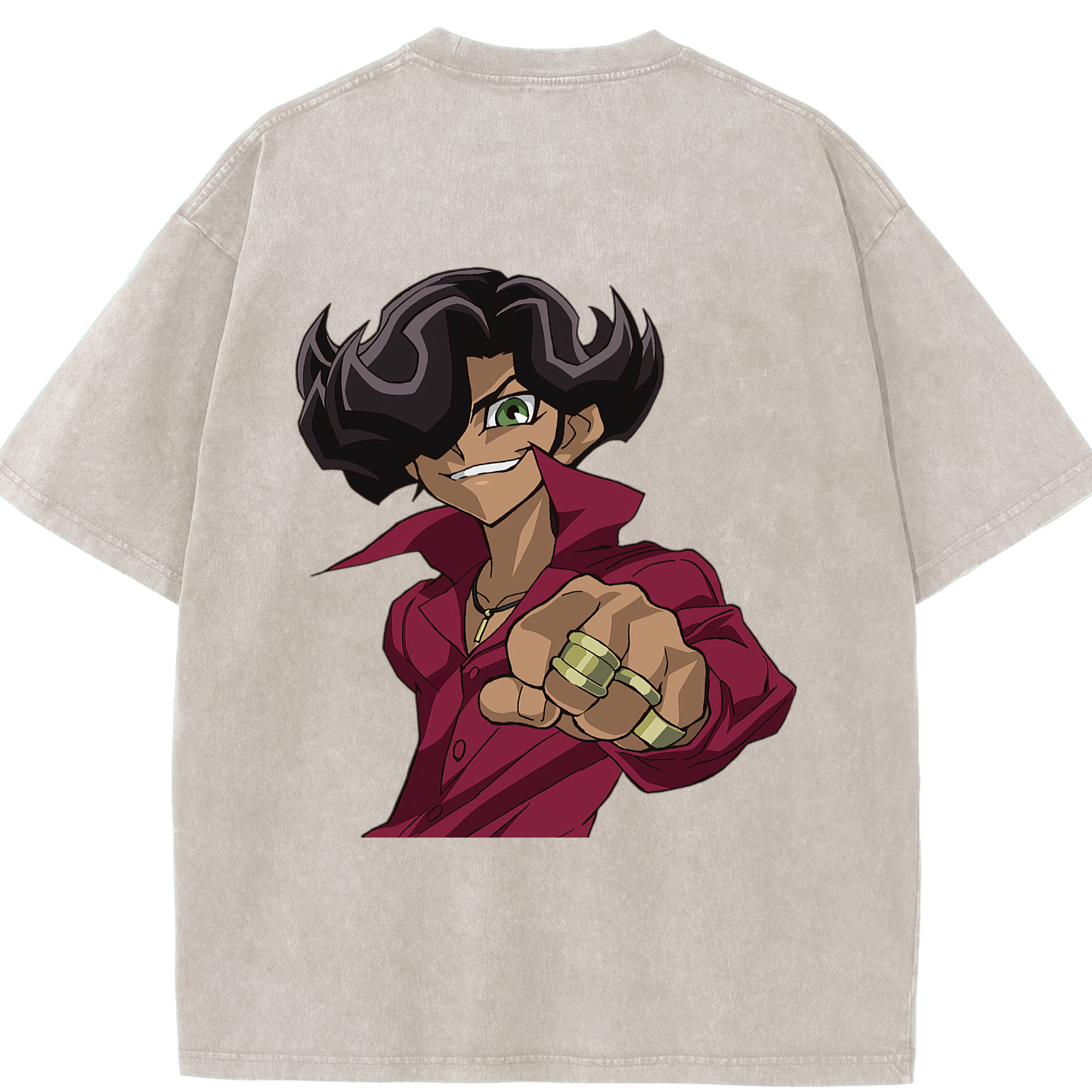 （画像用） 遊☆戯☆王 Yu-Gi-Oh! 綿100% ヴィンテージ風 半袖Tシャツ（背面プリント）